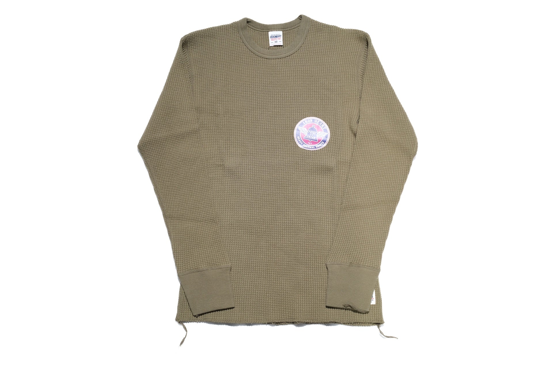 Iron Heart Heavyweight “Waffle Knit” L/S Plain Thermal (Olive)