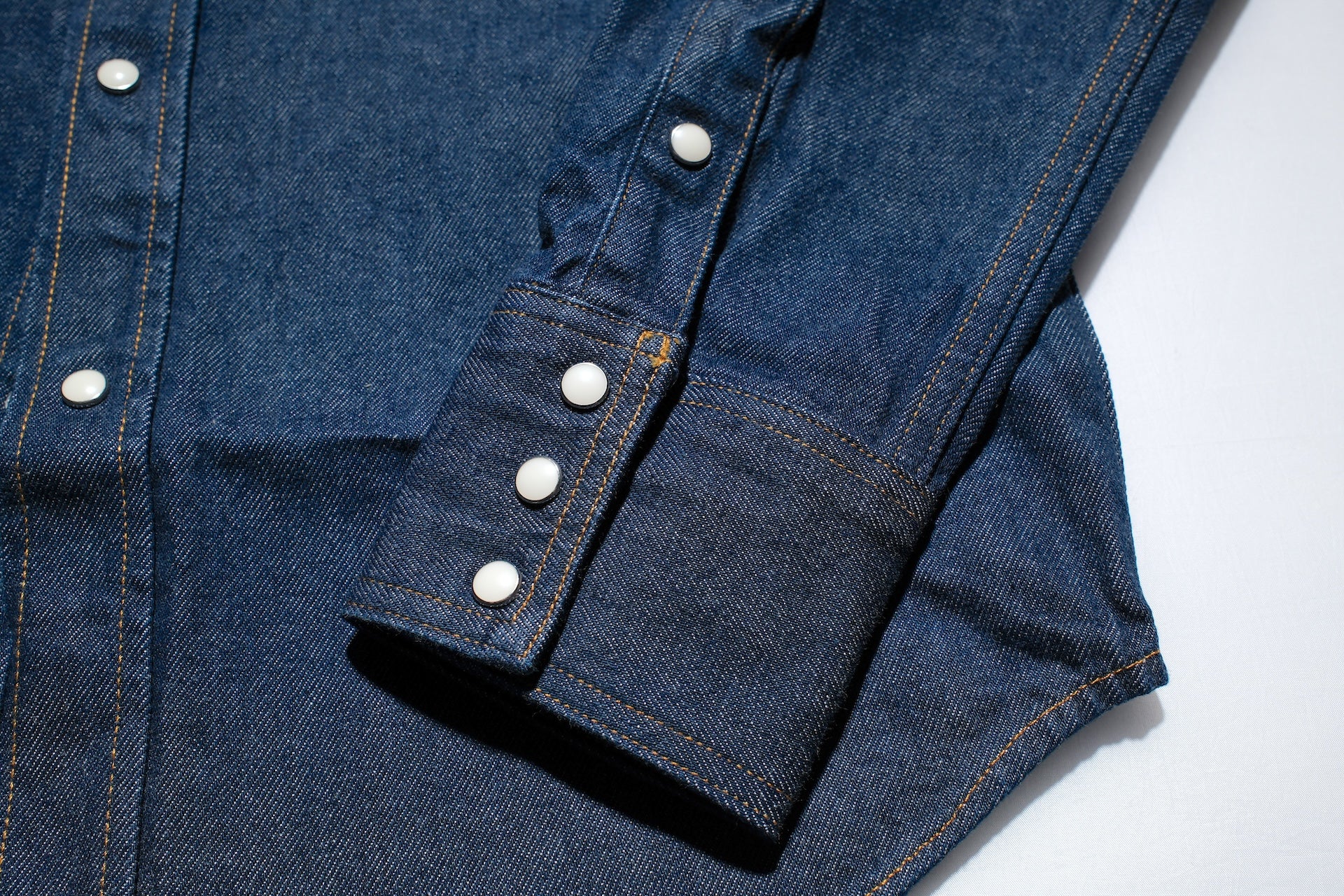 Studio D'Artisan 12.8oz "Sawtooth" Natural Indigo Denim Western Shirt