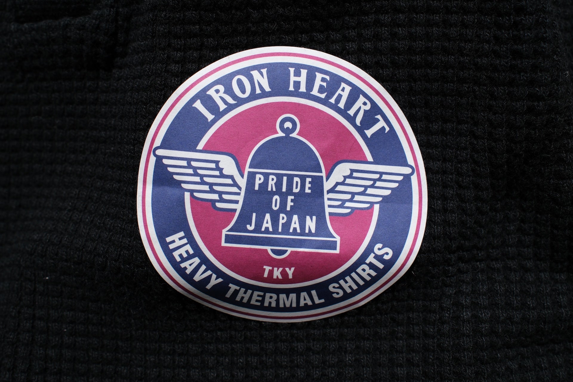 Iron Heart Heavyweight “Waffle Knit” L/S Henley Thermal (Black)