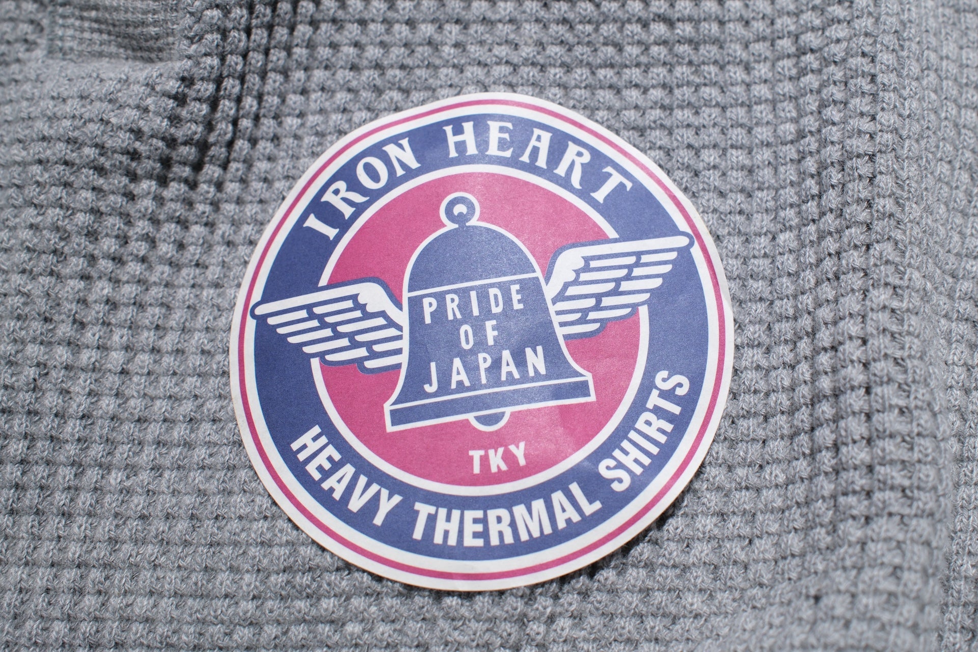 Iron Heart Heavyweight “Waffle Knit” L/S Henley Thermal (Grey)