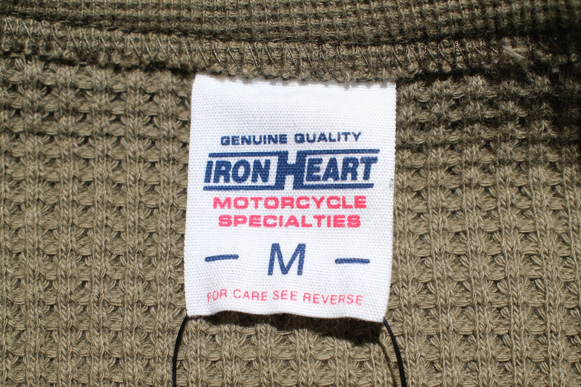 Iron Heart Heavyweight “Waffle Knit” L/S Henley Thermal (Olive)