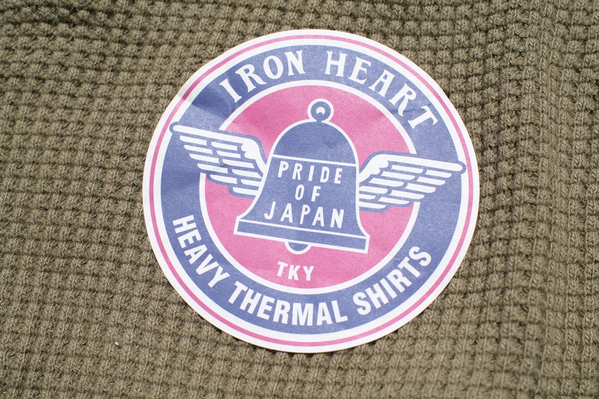 Iron Heart Heavyweight “Waffle Knit” L/S Henley Thermal (Olive)