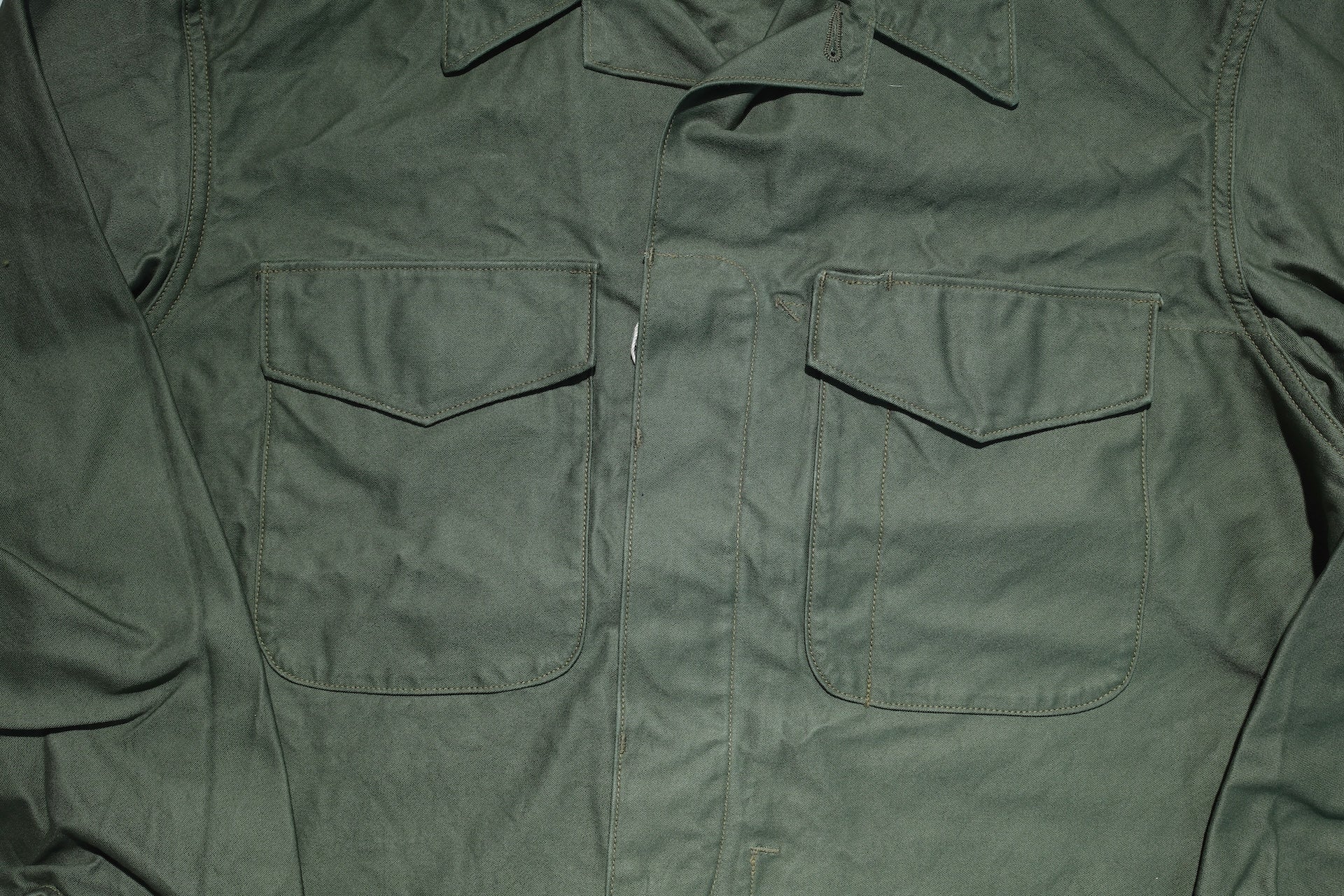 Freewheelers Military Back Satin "Combat Utility Jacket" (Olive Green)