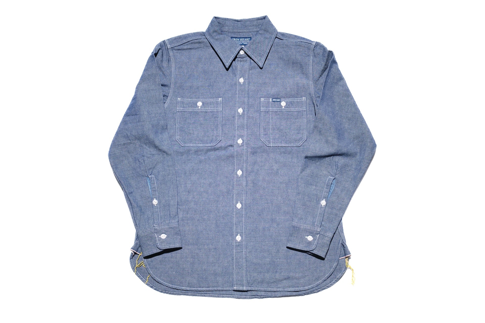 Iron Heart 10oz Indigo Dyed Selvedge Slubby Chambray Workshirt