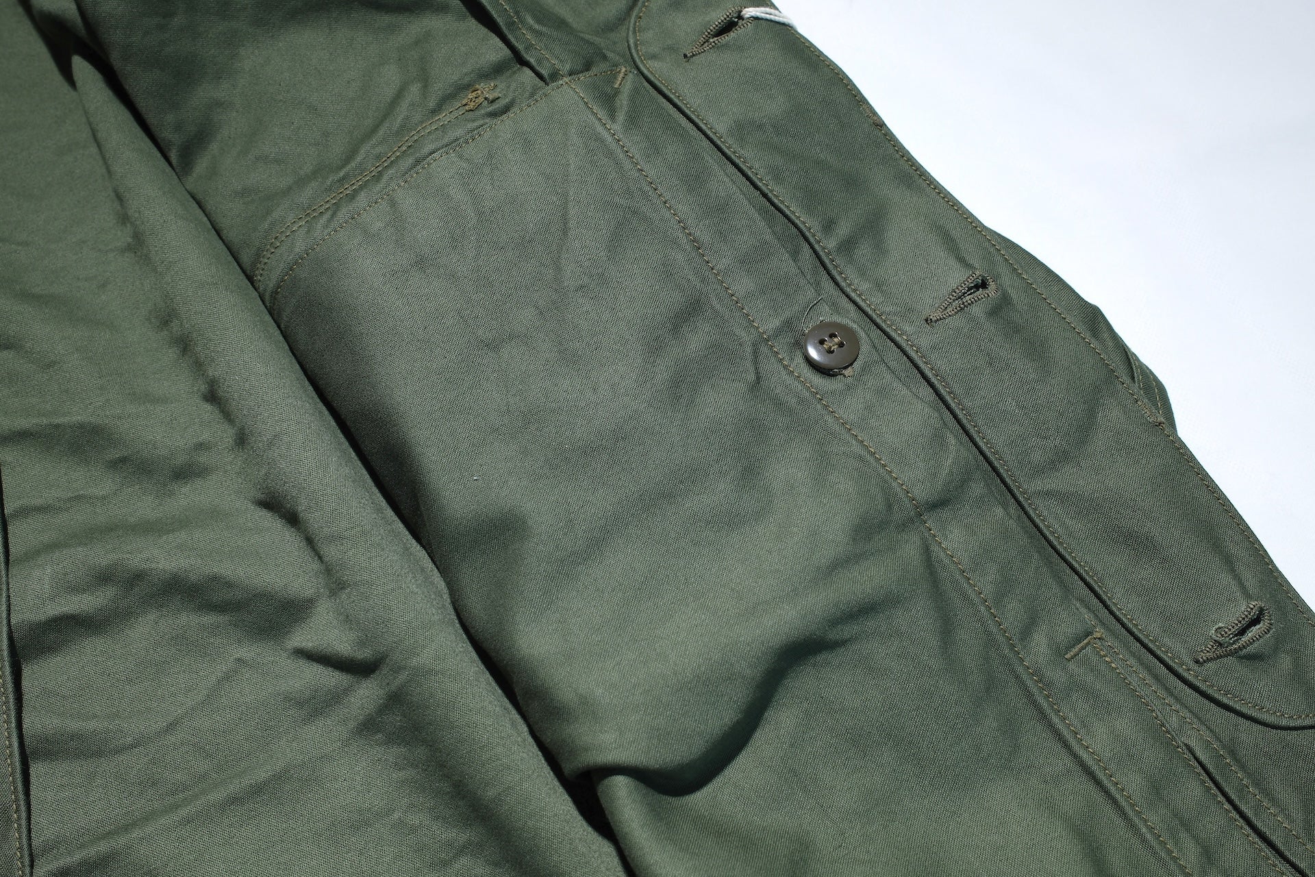 Freewheelers Military Back Satin "Combat Utility Jacket" (Olive Green)