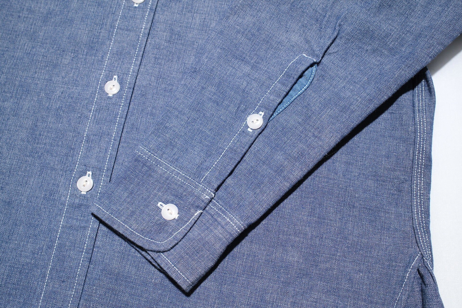 Iron Heart 10oz Indigo Dyed Selvedge Slubby Chambray Workshirt