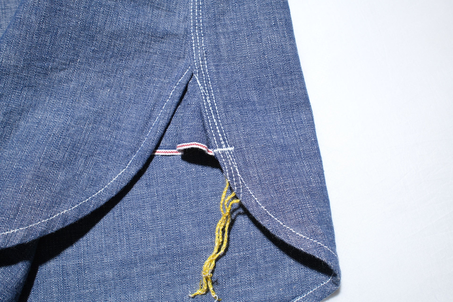 Iron Heart 10oz Indigo Dyed Selvedge Slubby Chambray Workshirt