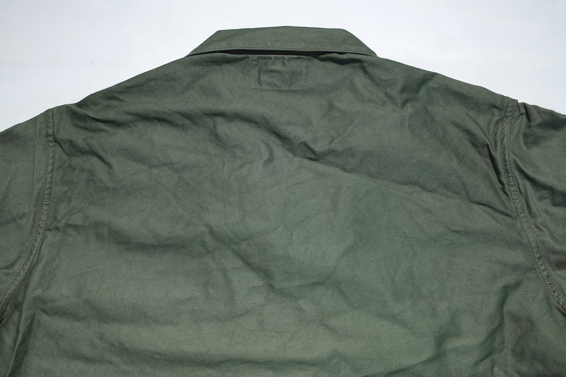 Freewheelers Military Back Satin "Combat Utility Jacket" (Olive Green)