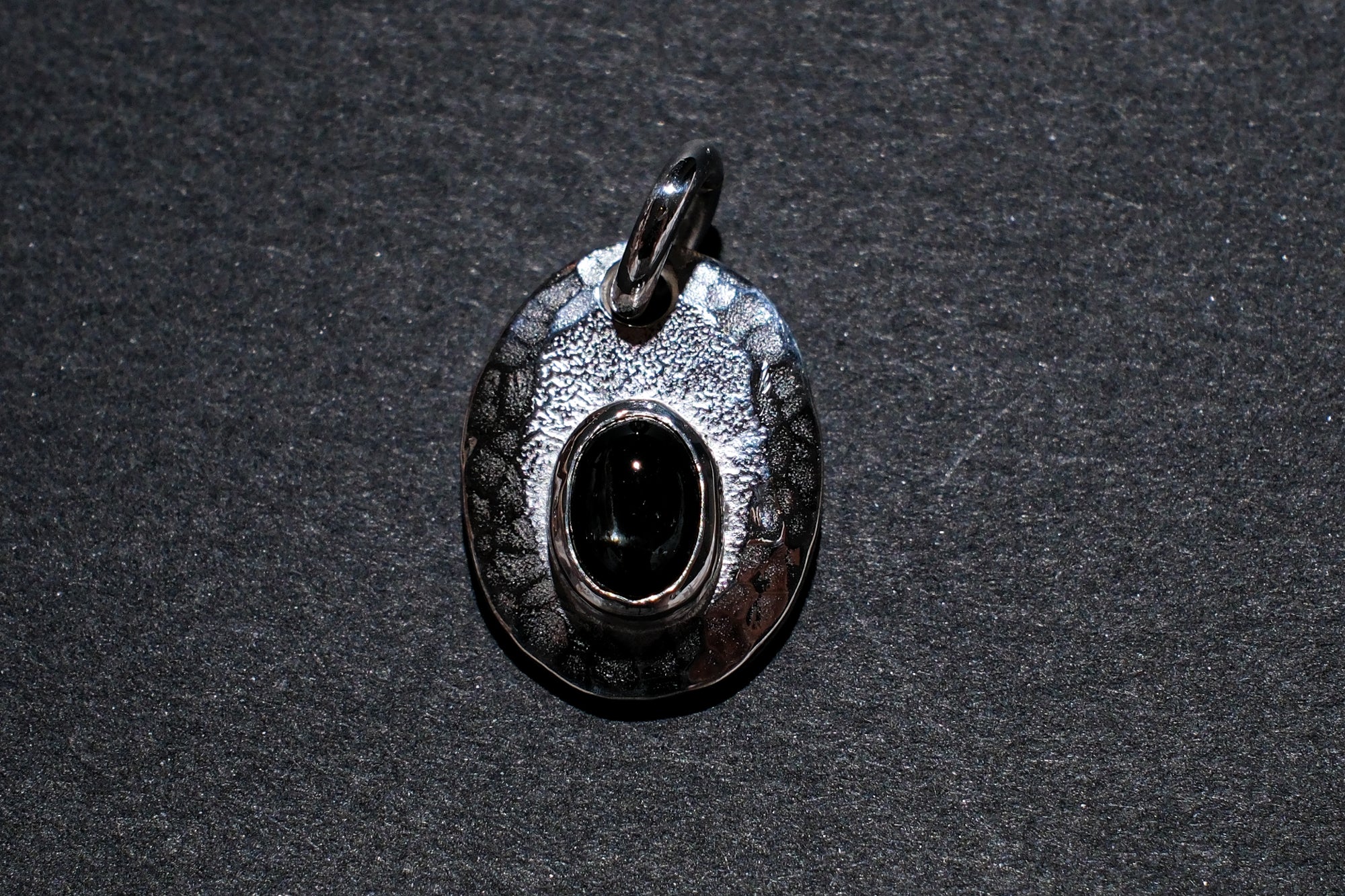 Legend Size Small "Plate" Pendant With Black Onyx (P-1-SD)