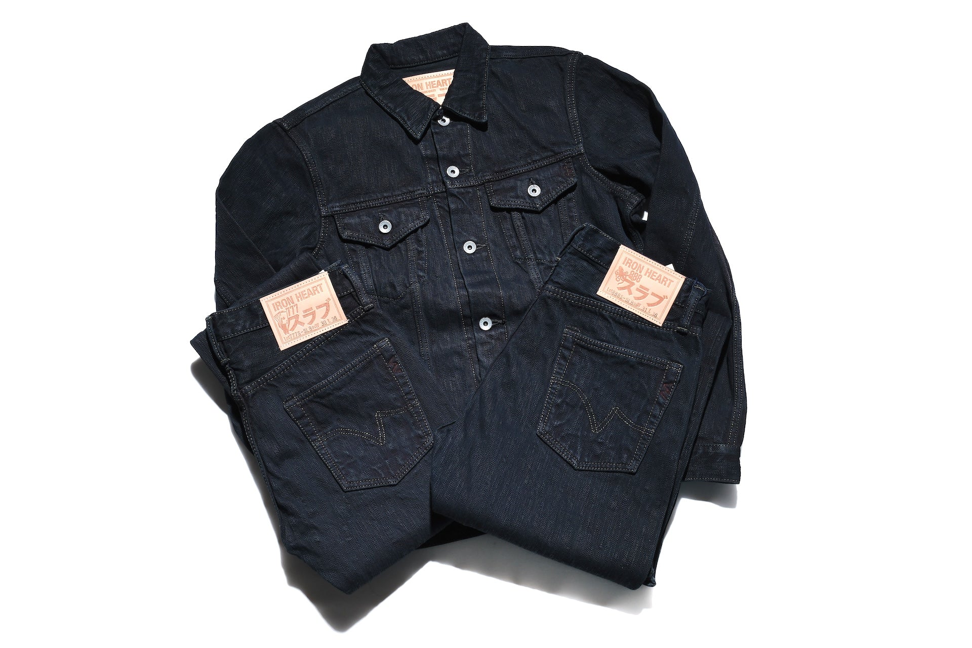 Iron Heart 16oz Black Overdyed Slubby Type 3 Denim Jacket