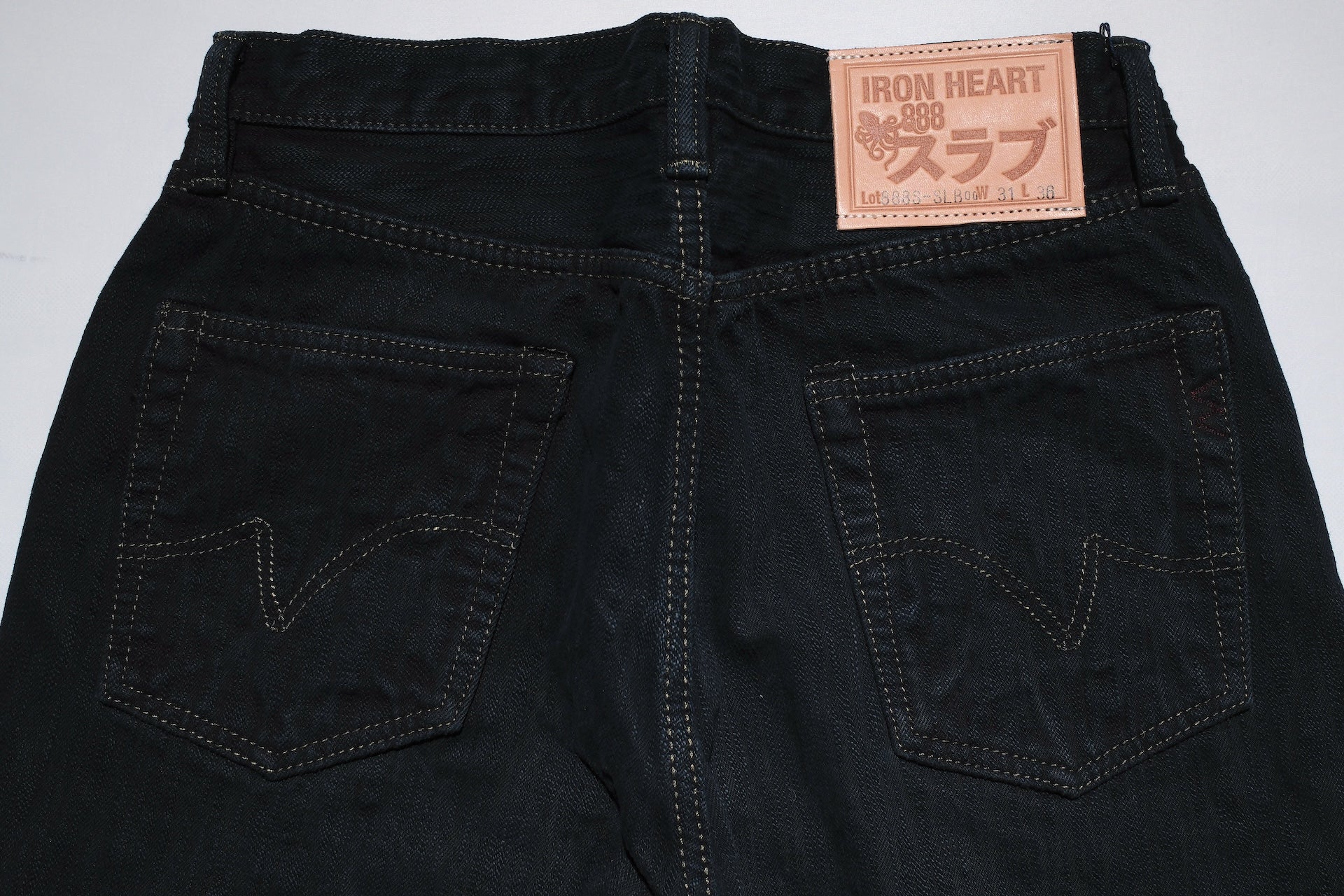 Iron Heart 16oz 888S-SLBod 'Black-Overdyed' Denim (Straight Tapered Fit)