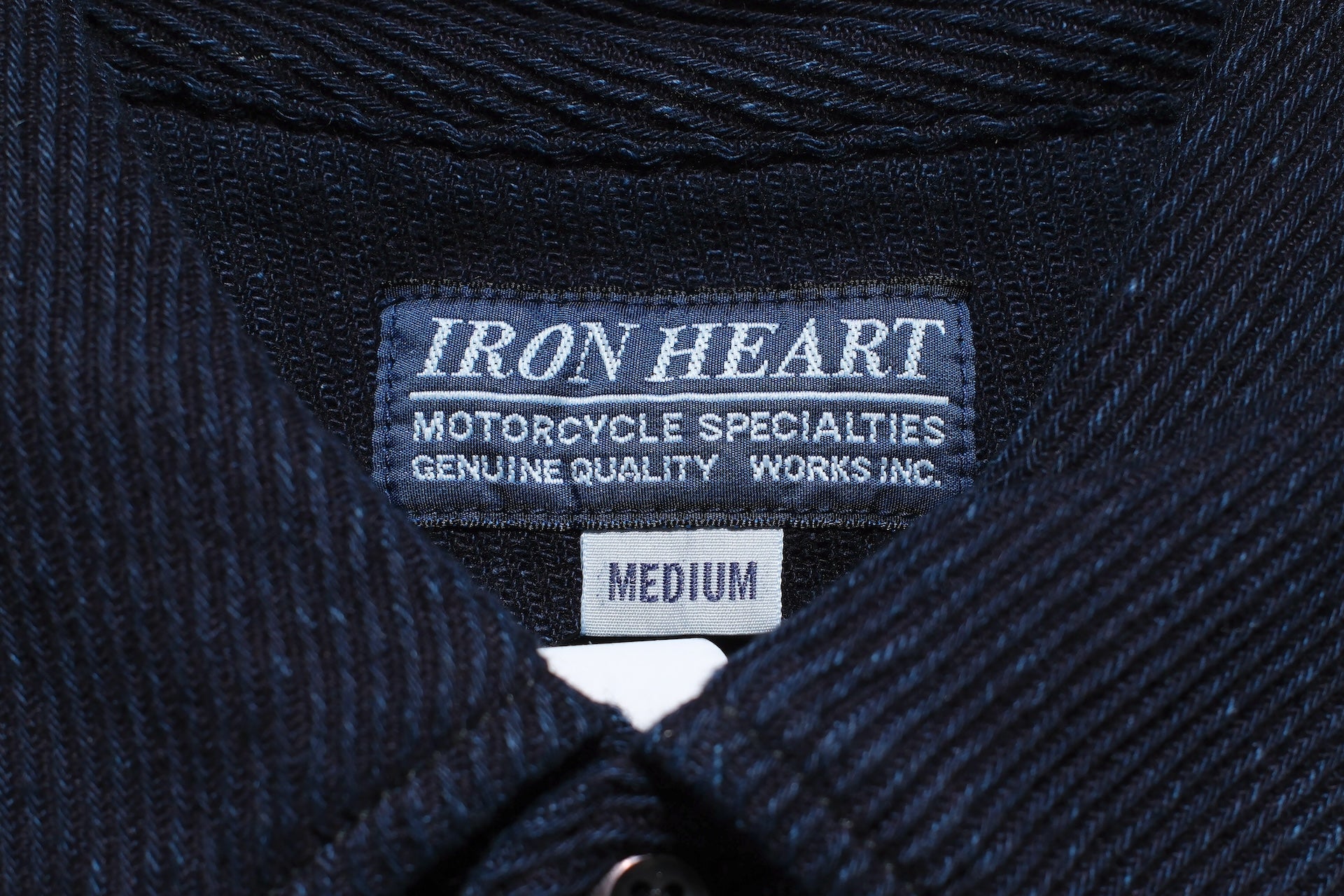 Iron Heart 14oz Heavyweight Indigo Dyed Kersey Western Shirt