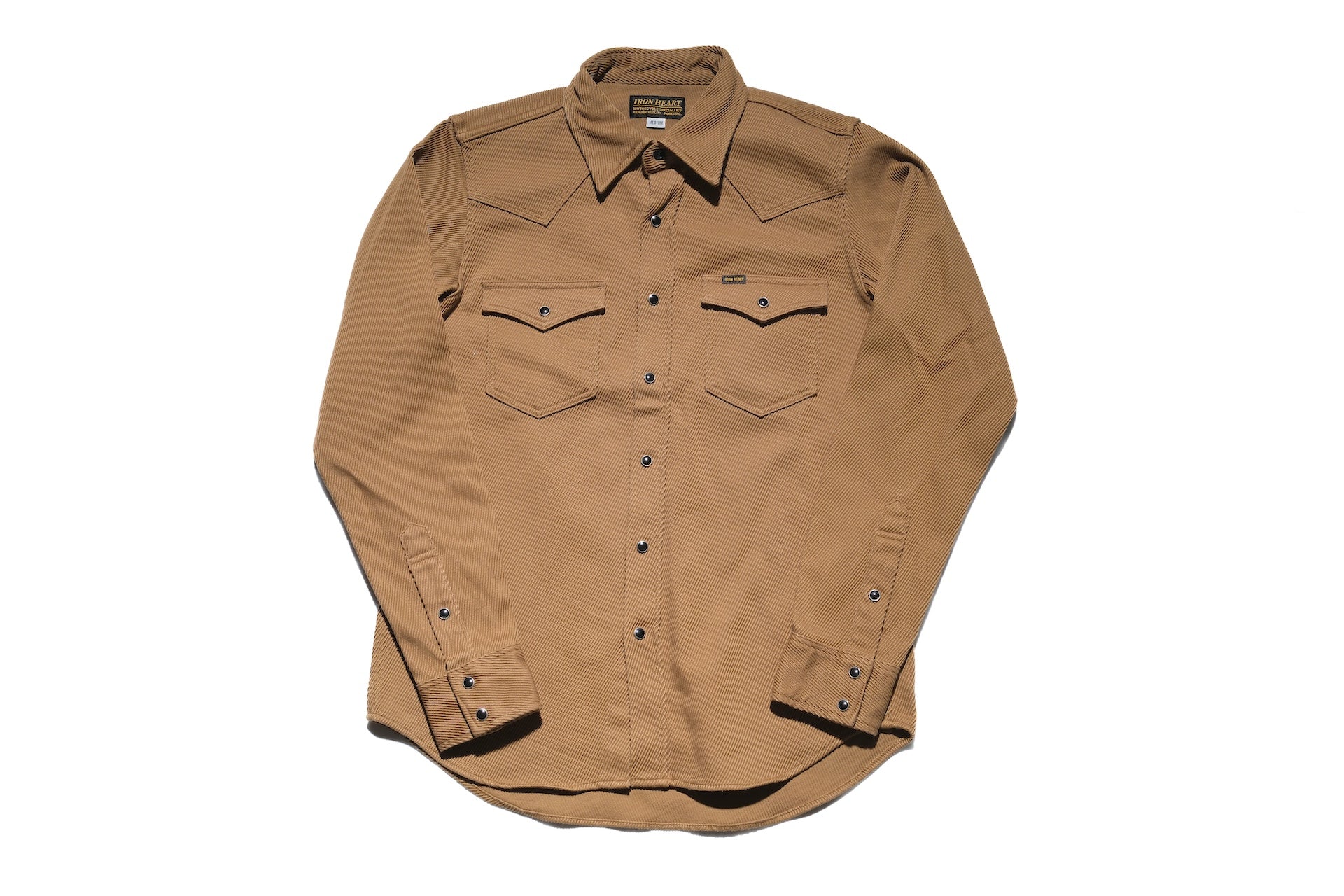 Iron Heart 14oz Heavyweight Kersey Western Shirt (Camel)