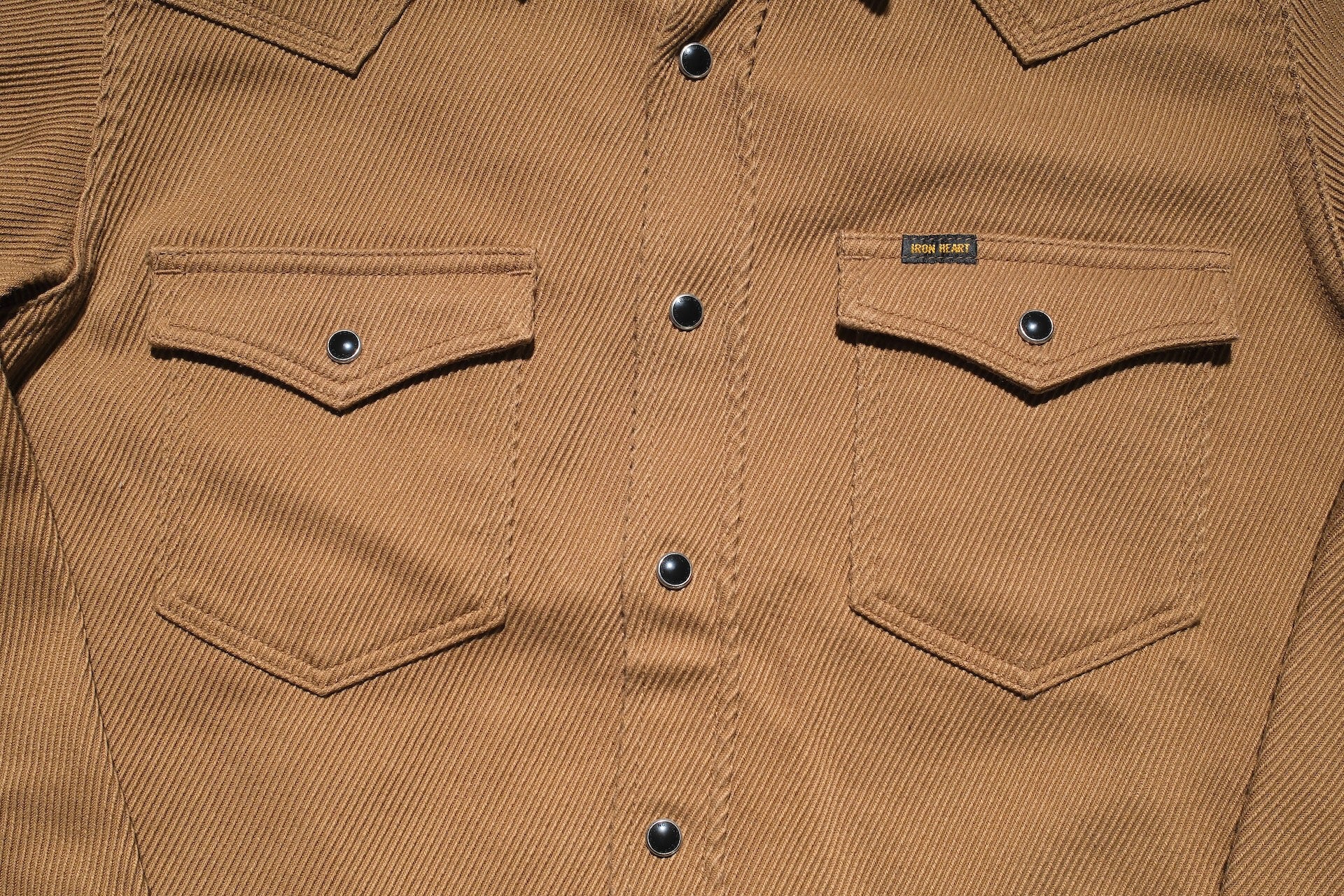 Iron Heart 14oz Heavyweight Kersey Western Shirt (Camel)