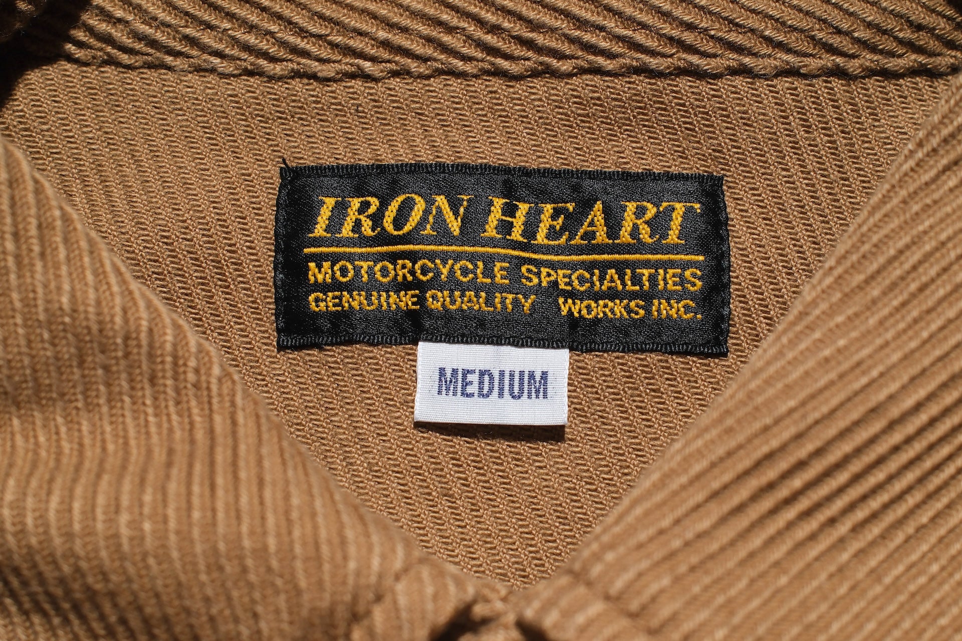 Iron Heart 14oz Heavyweight Kersey Western Shirt (Camel)