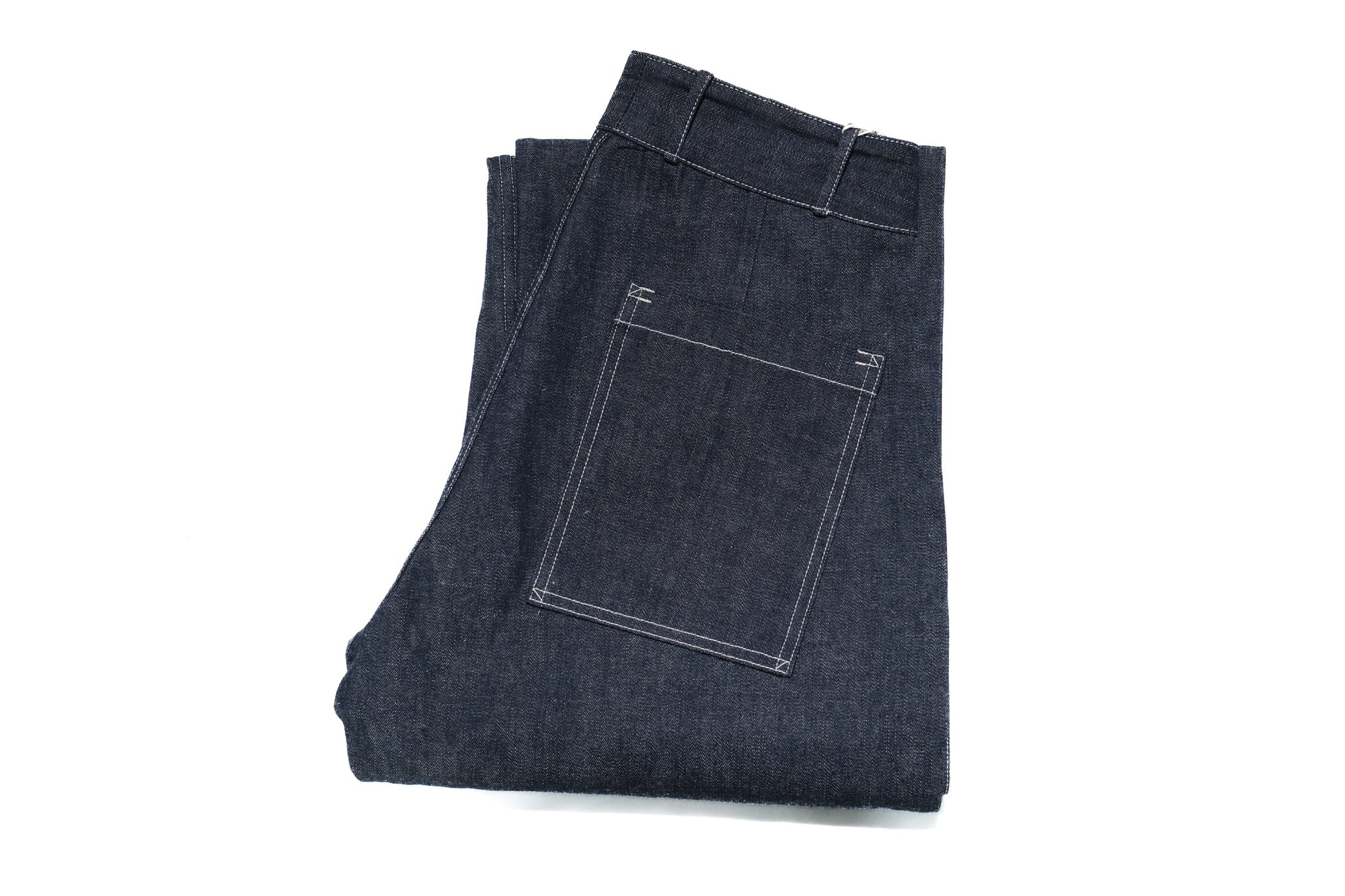 Warehouse Co. 12oz WPA Indigo Dyed Denim Double Knee Trousers (Loose Straight fit)