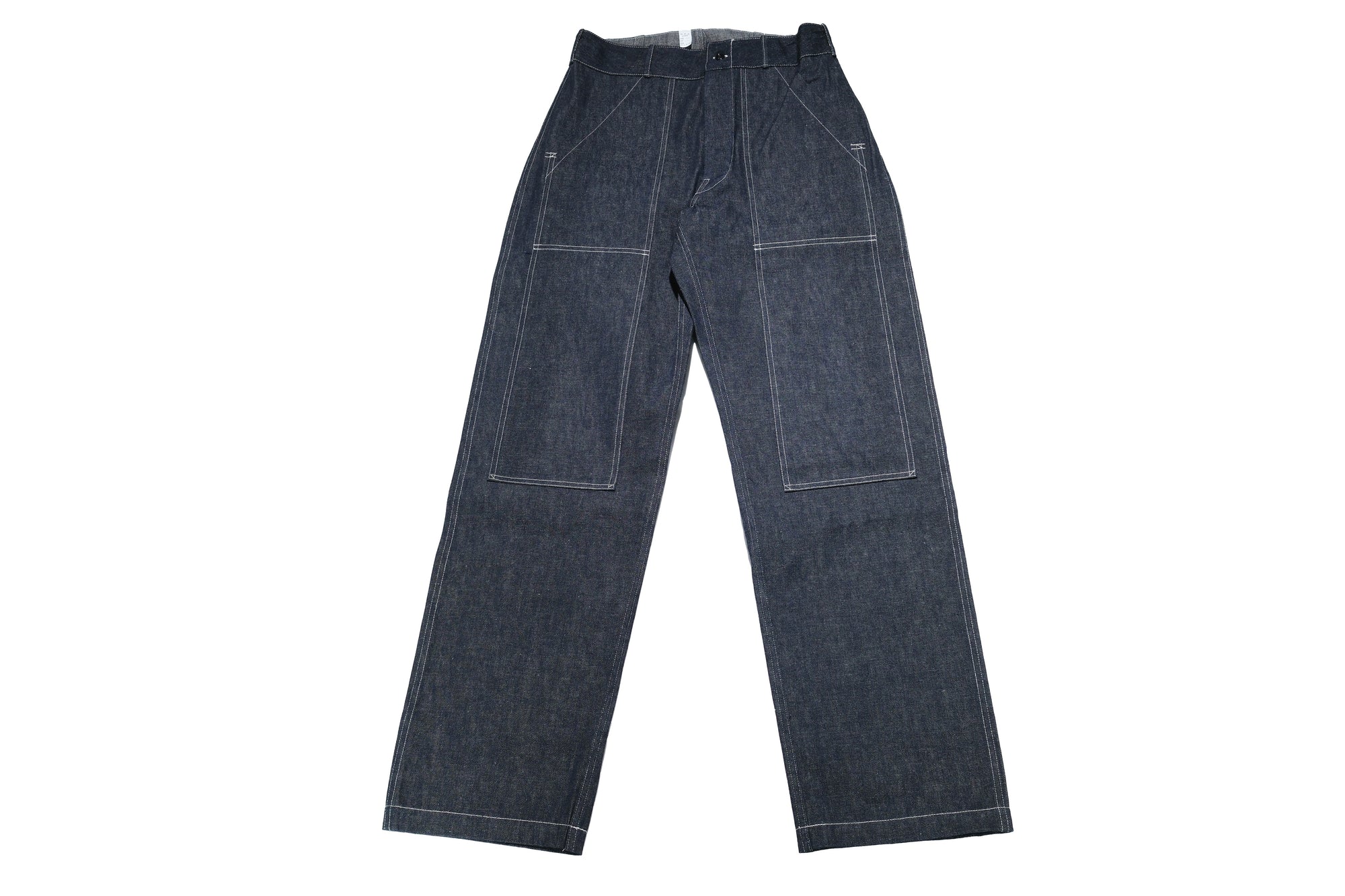 Warehouse Co. 12oz WPA Indigo Dyed Denim Double Knee Trousers (Loose Straight fit)