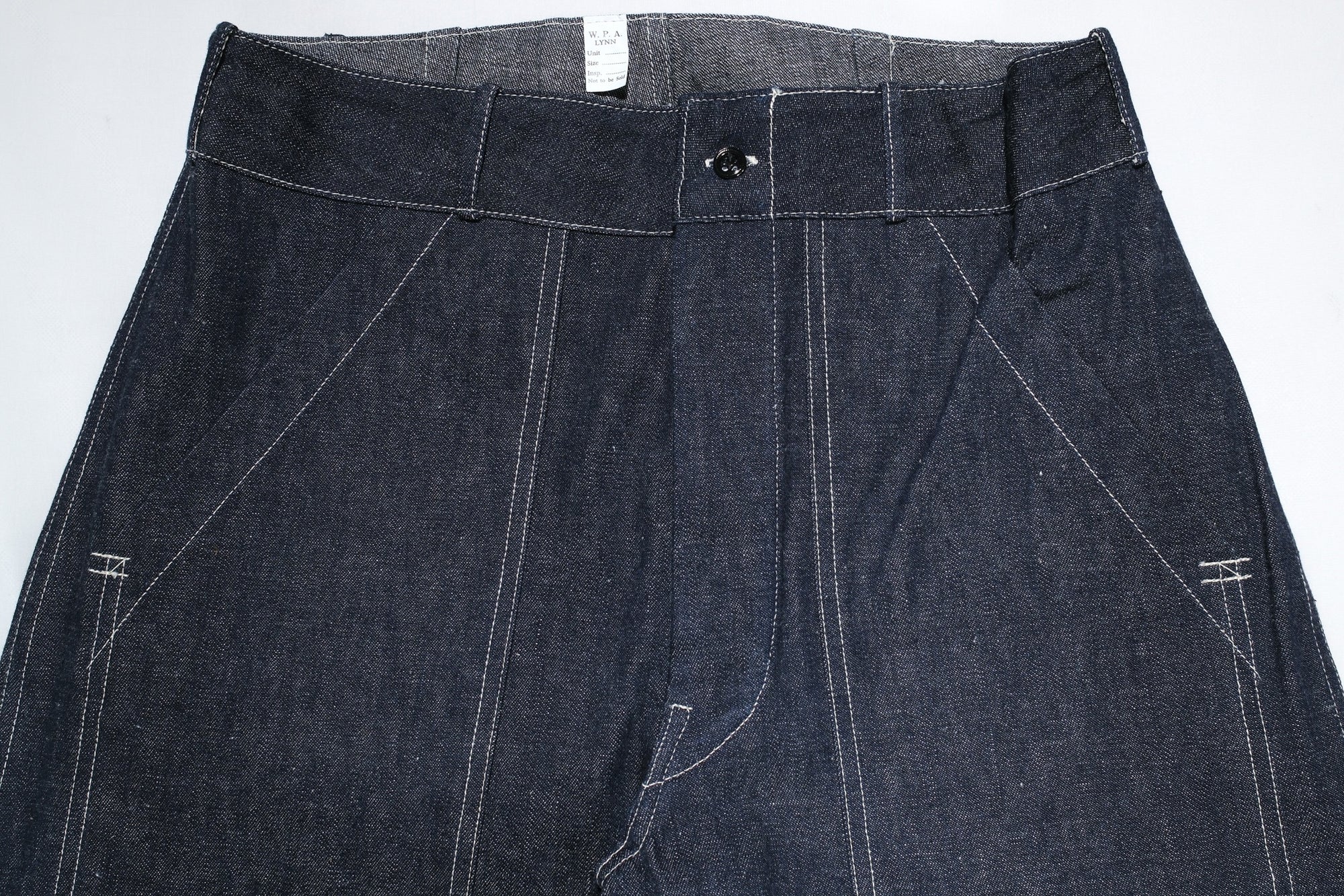 Warehouse Co. 12oz WPA Indigo Dyed Denim Double Knee Trousers (Loose Straight fit)