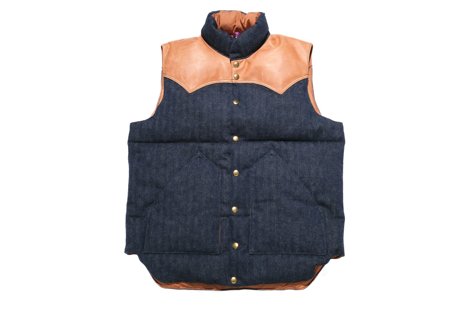 Warehouse Co. X Rocky Mountain Indigo Dyed HBT Denim Down Vest