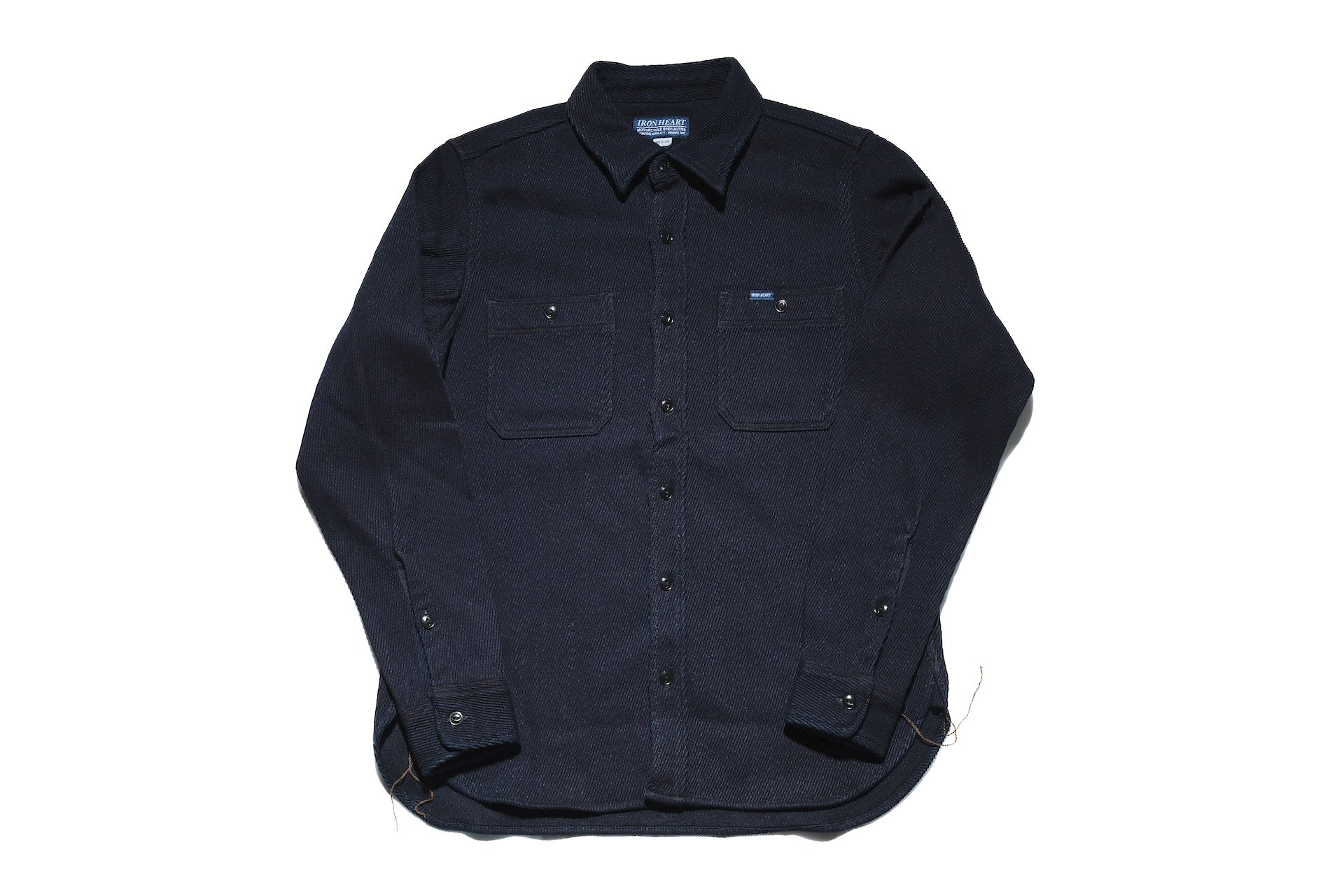 Iron Heart 14oz Heavyweight Indigo Dyed Kersey Work Shirt