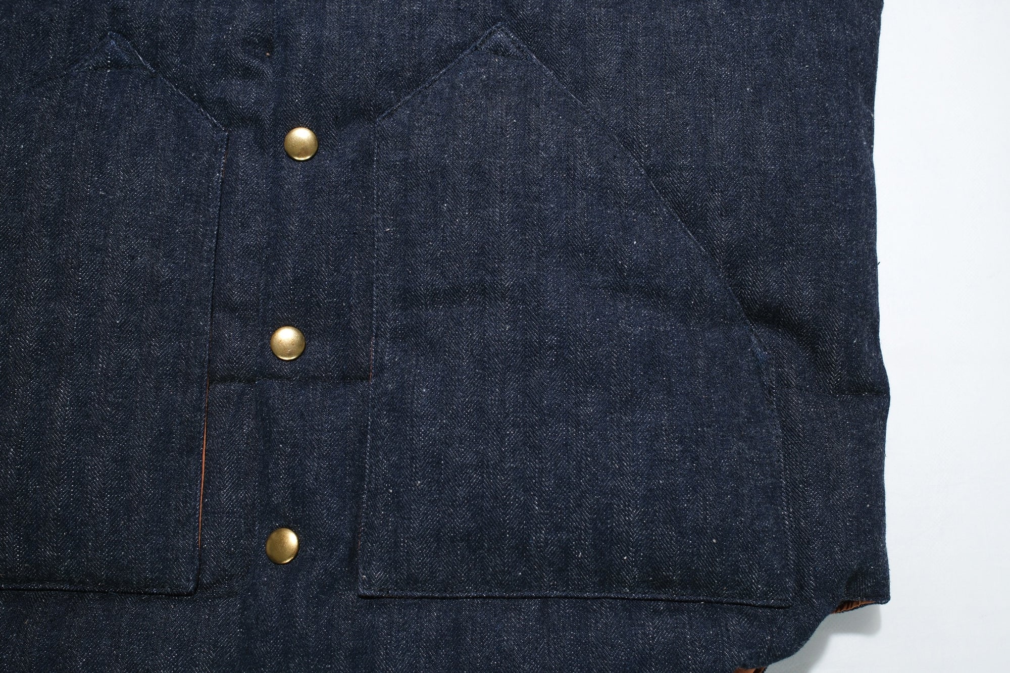 Warehouse Co. X Rocky Mountain Indigo Dyed HBT Denim Down Vest