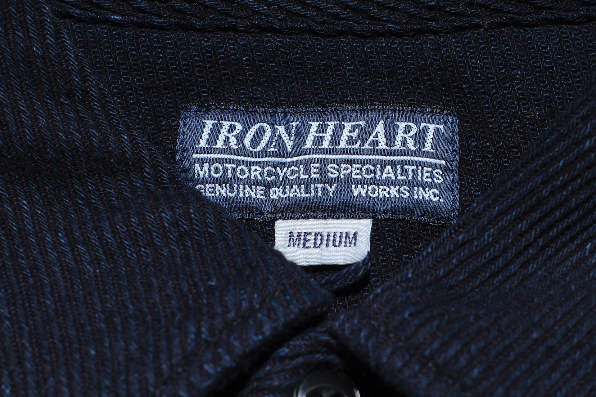 Iron Heart 14oz Heavyweight Indigo Dyed Kersey Work Shirt