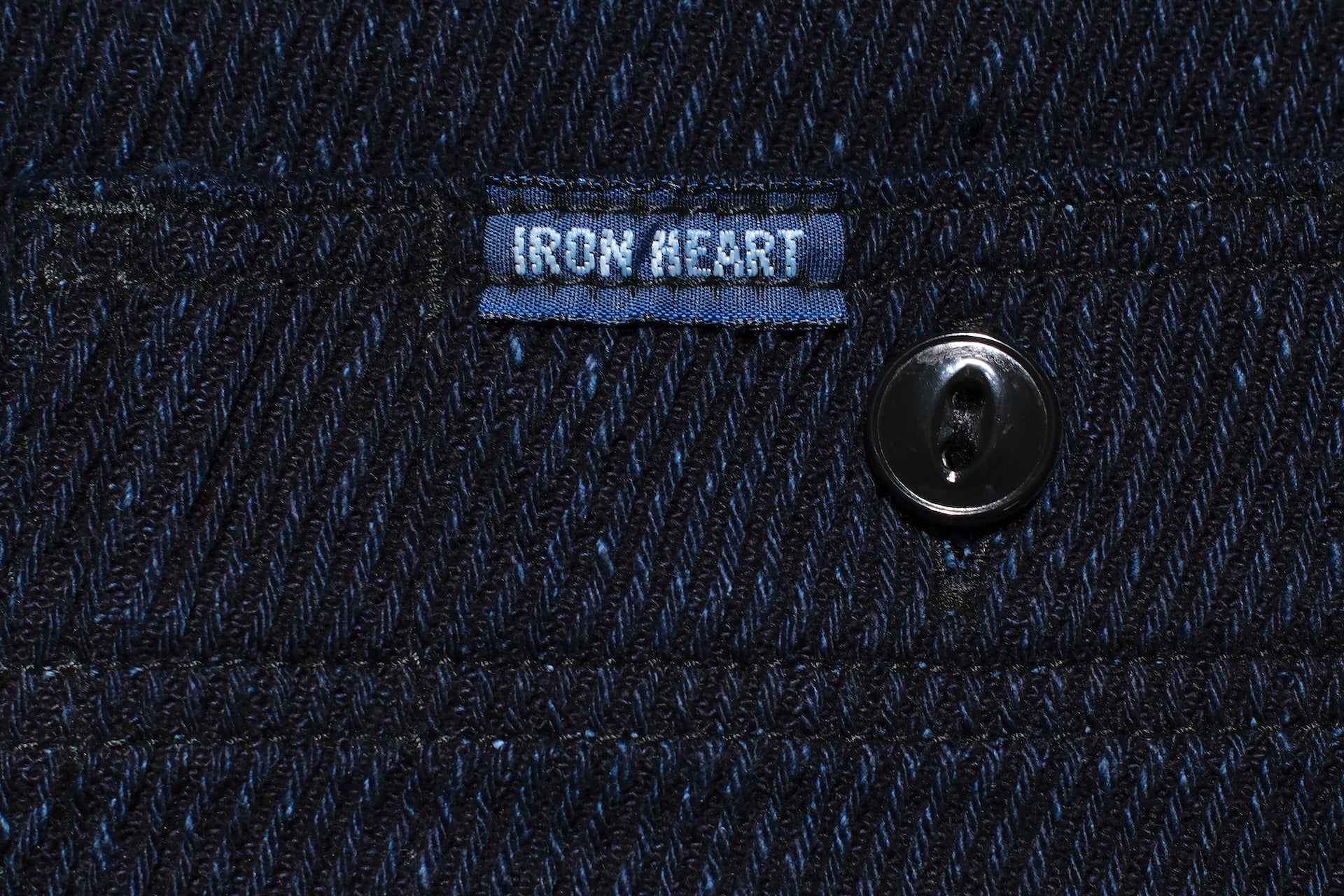 Iron Heart 14oz Heavyweight Indigo Dyed Kersey Work Shirt