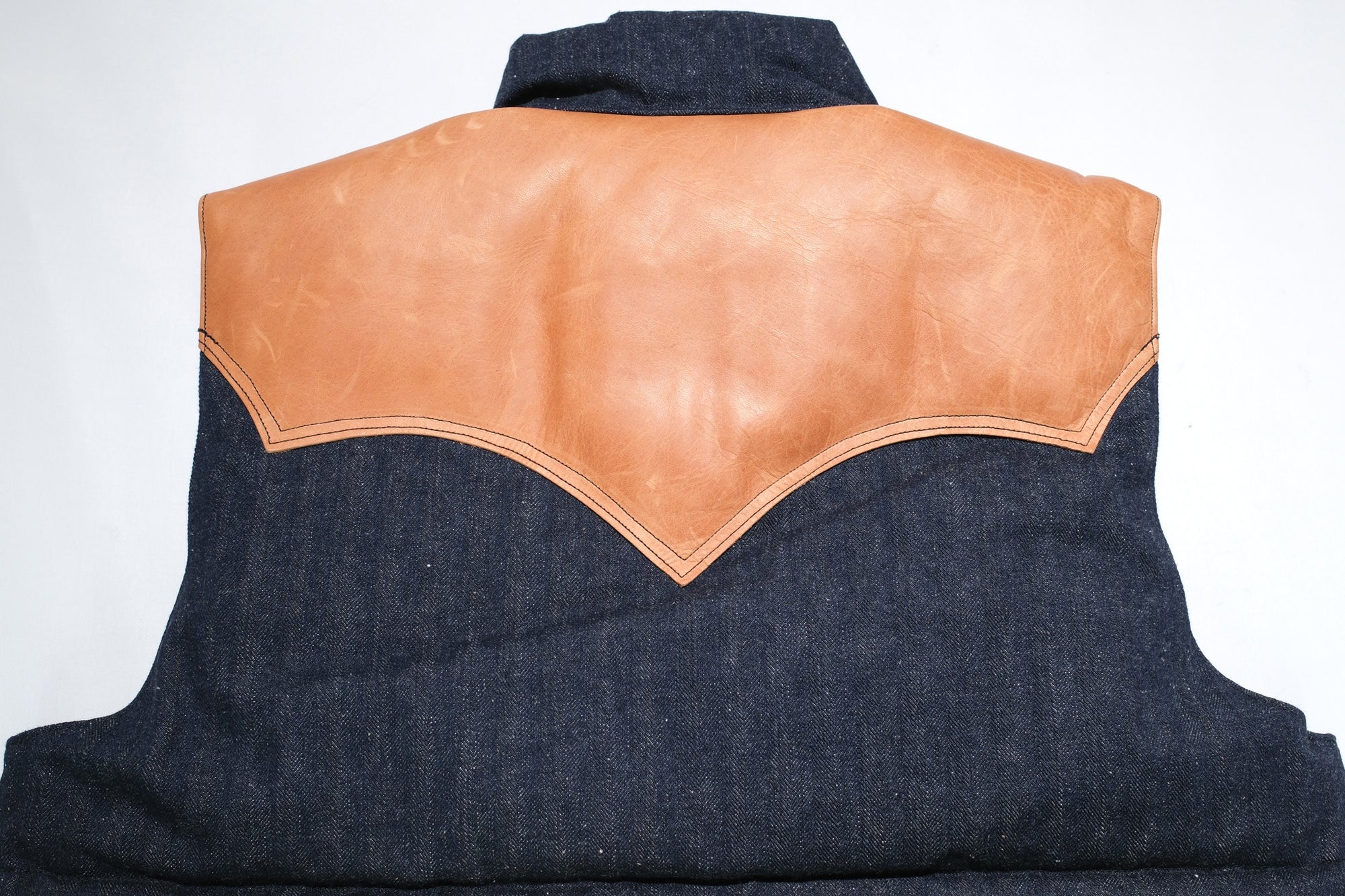 Warehouse Co. X Rocky Mountain Indigo Dyed HBT Denim Down Vest