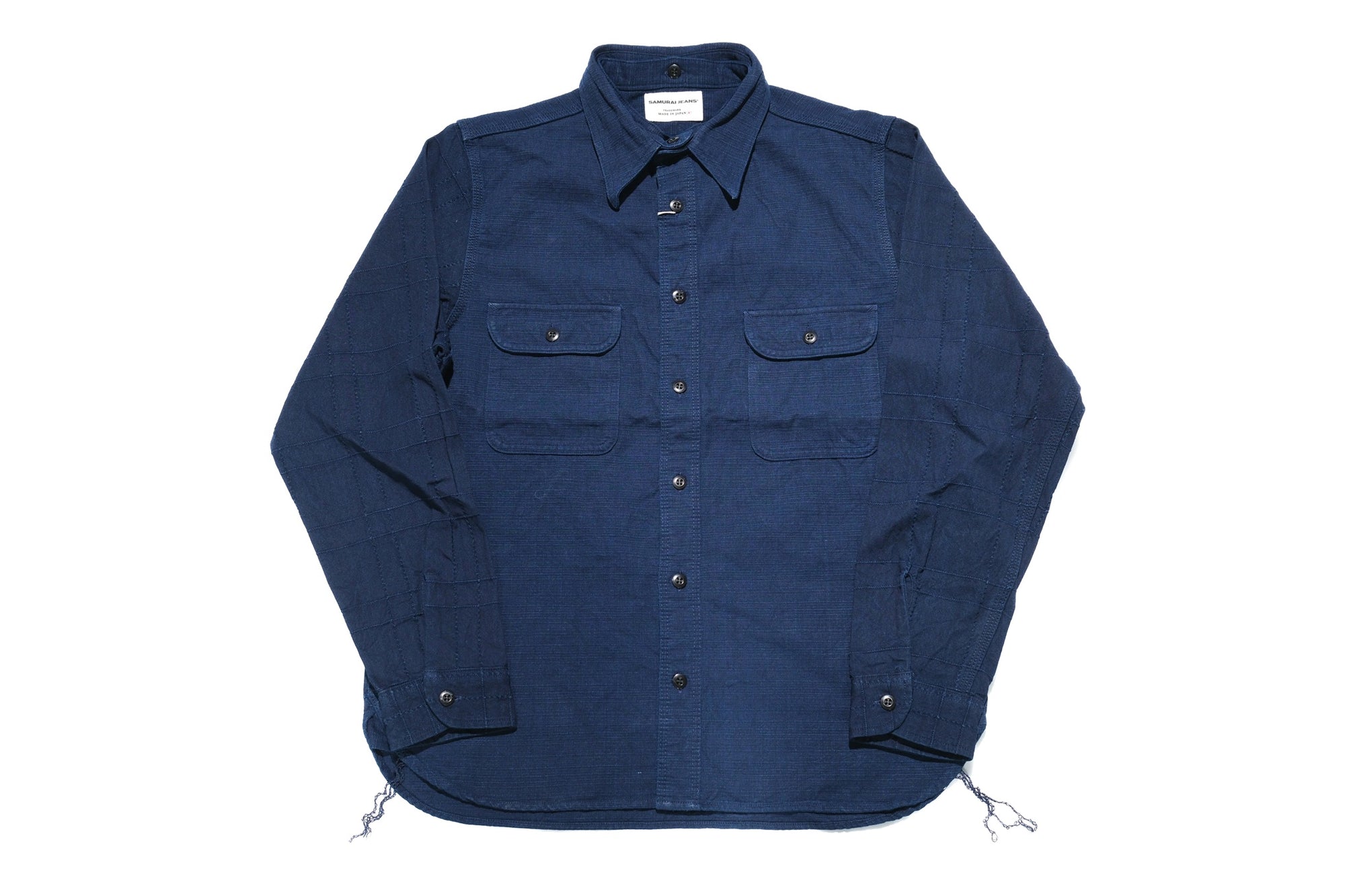 Samurai Heavyweight Natural Indigo Dyed “Two-Ways” Workshirt (Overseas Edition)