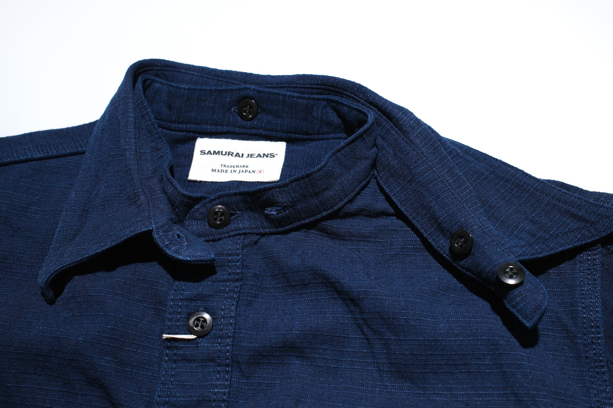 Samurai Heavyweight Natural Indigo Dyed “Two-Ways” Workshirt (Overseas Edition)