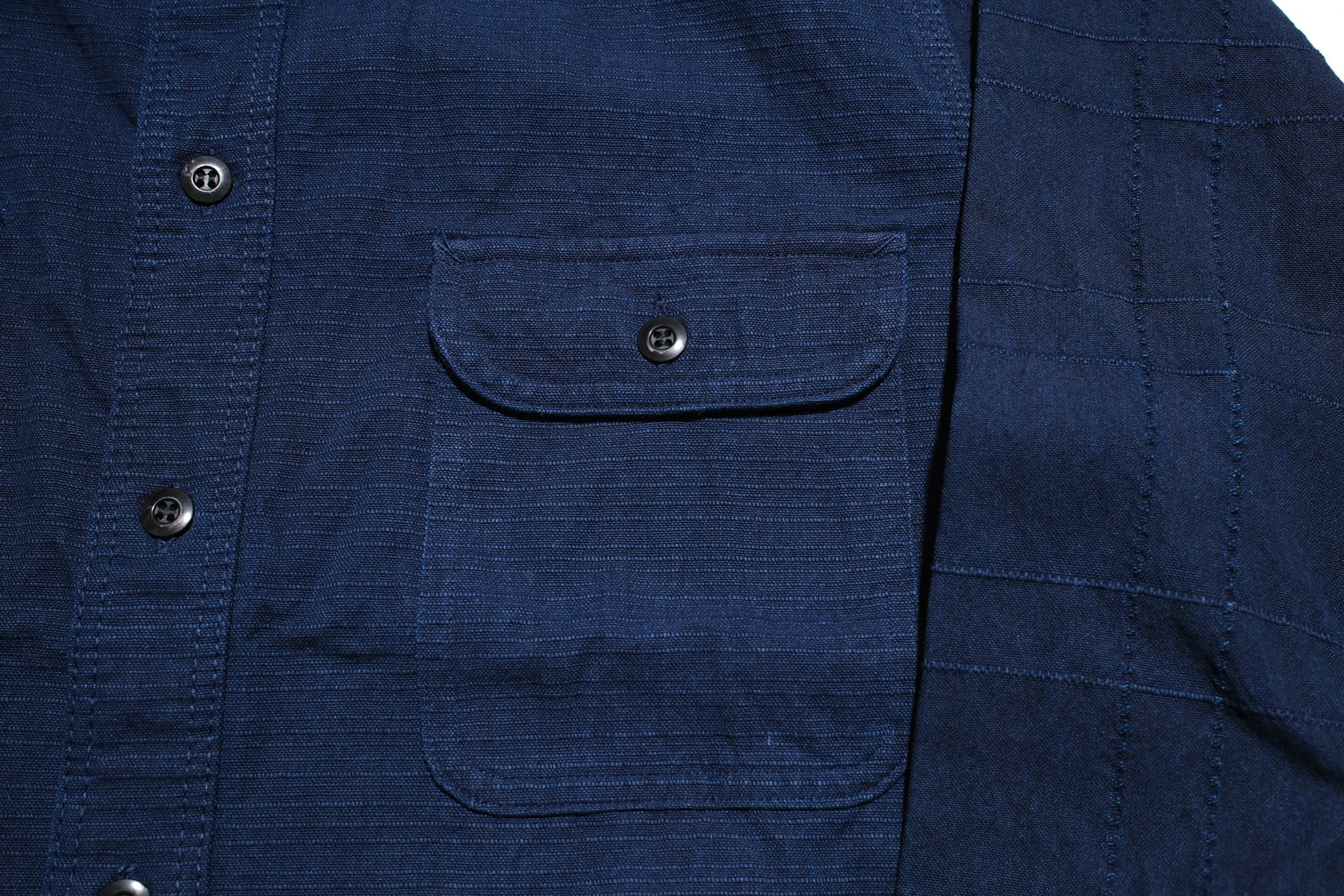 Samurai Heavyweight Natural Indigo Dyed “Two-Ways” Workshirt (Overseas Edition)