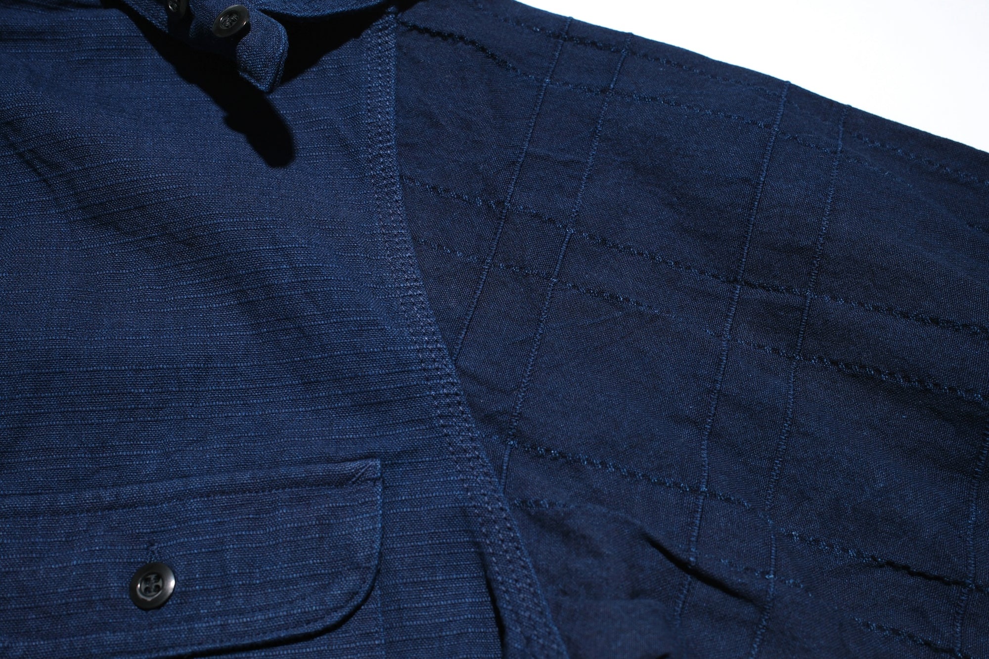 Samurai Heavyweight Natural Indigo Dyed “Two-Ways” Workshirt (Overseas Edition)