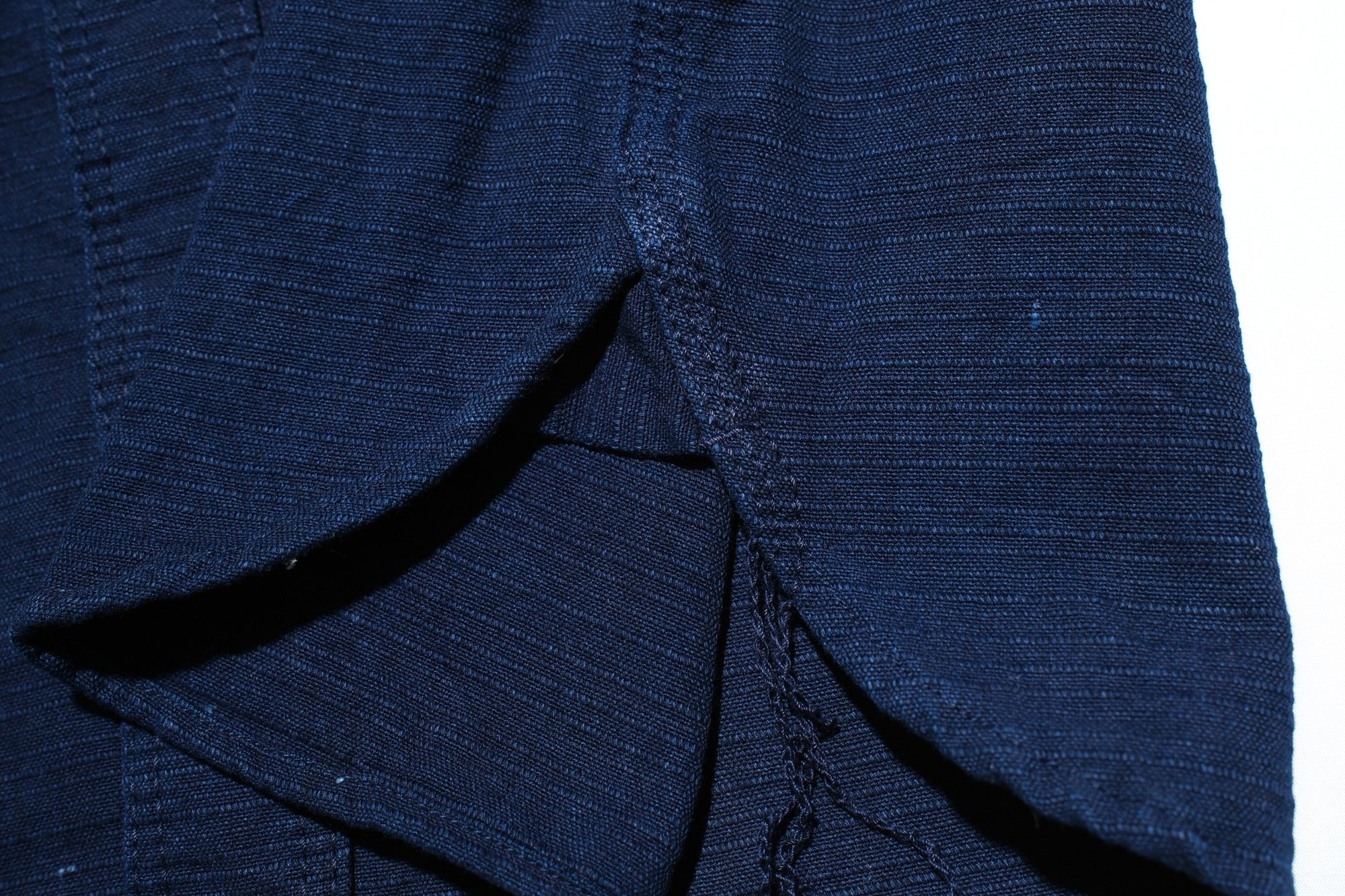 Samurai Heavyweight Natural Indigo Dyed “Two-Ways” Workshirt (Overseas Edition)