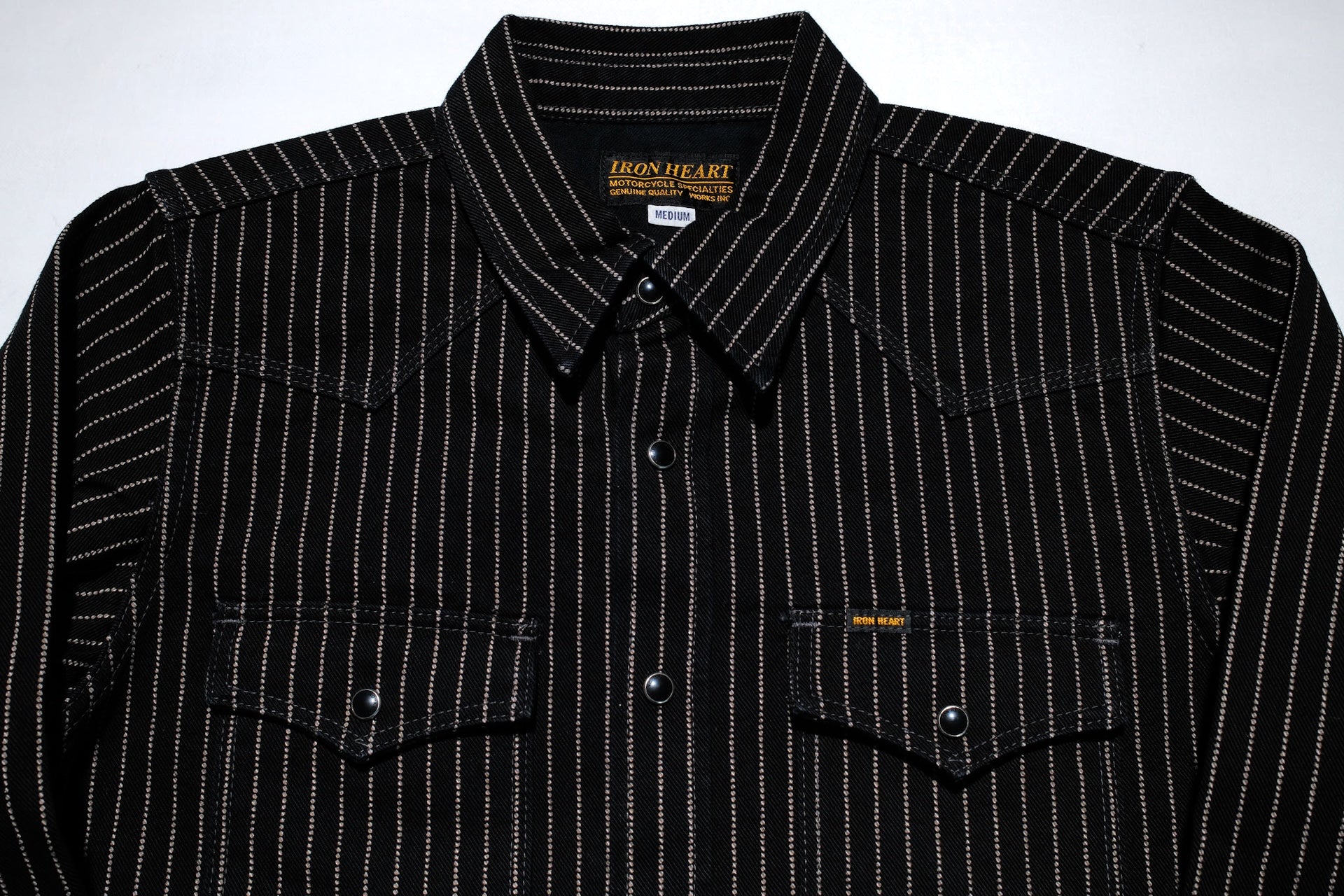 Iron Heart 12oz Wabash Western Shirt (Black)