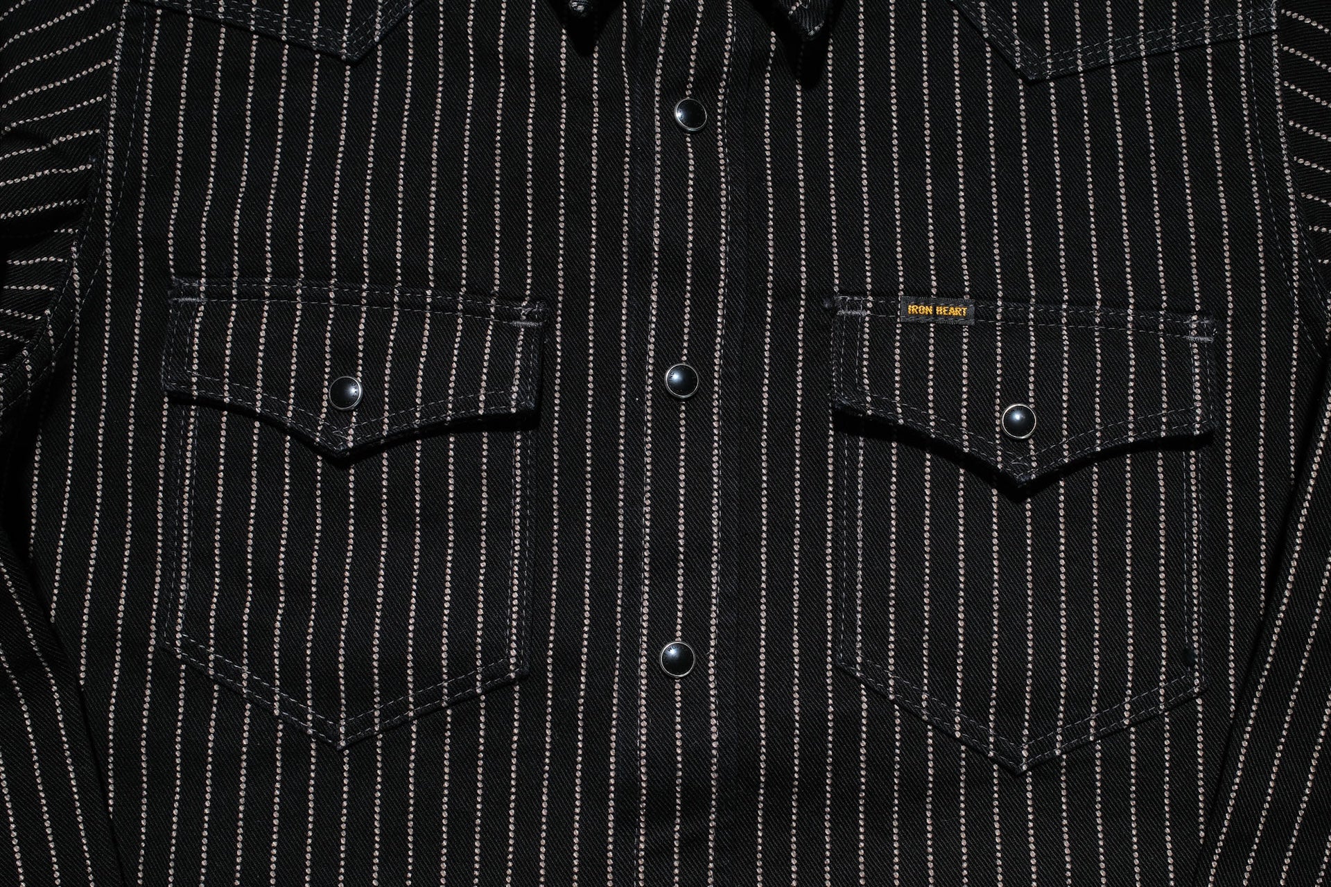 Iron Heart 12oz Wabash Western Shirt (Black)