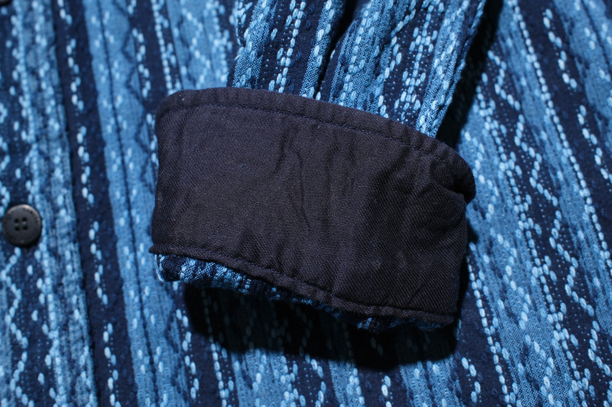 Samurai Heavyweight Natural Indigo Dyed “Rainy Sashiko” Workshirt (Overseas Edition)