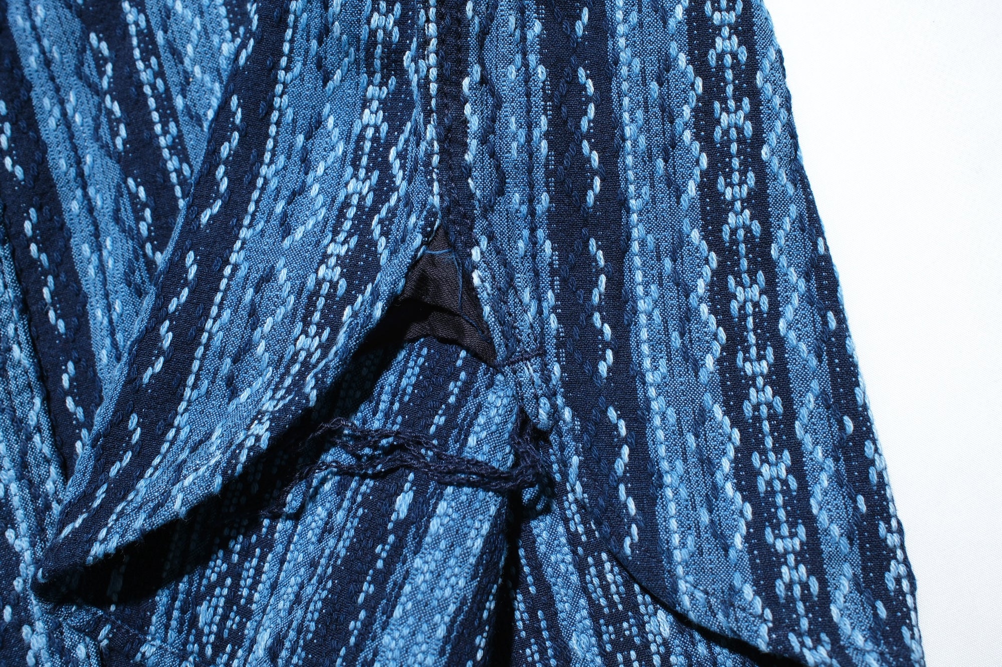 Samurai Heavyweight Natural Indigo Dyed “Rainy Sashiko” Workshirt (Overseas Edition)
