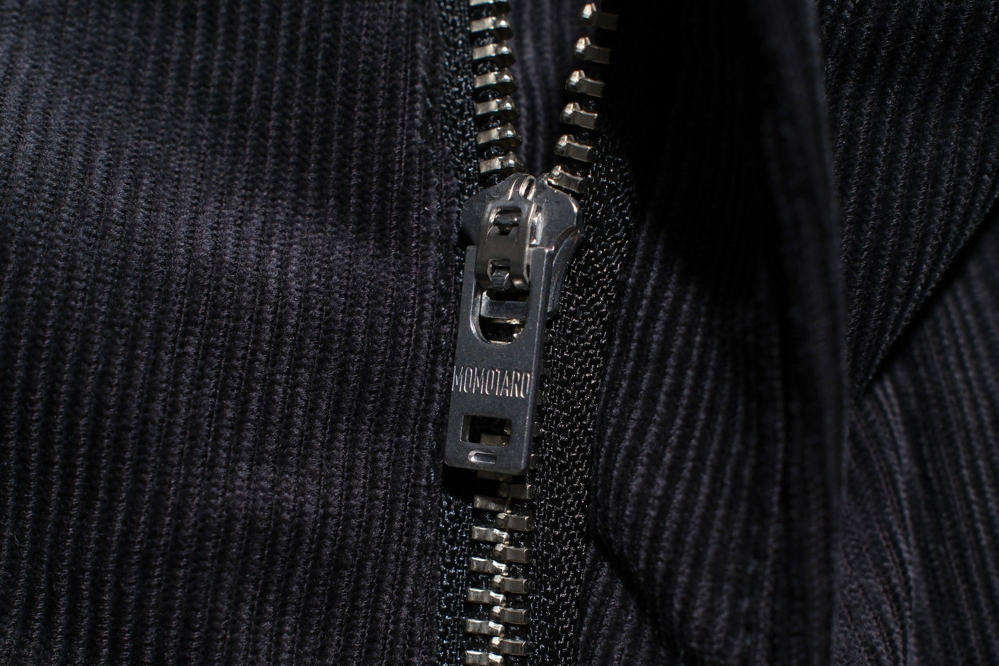 MOMOTARO JEANS 13-Wales Corduroy Tailored Trousers (Black)