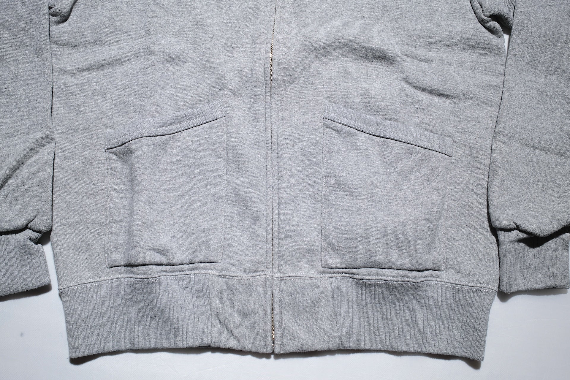 The Flat Head 11oz "Snowflake" Loopwheeled Zip-Up Sweatshirt (Grey)