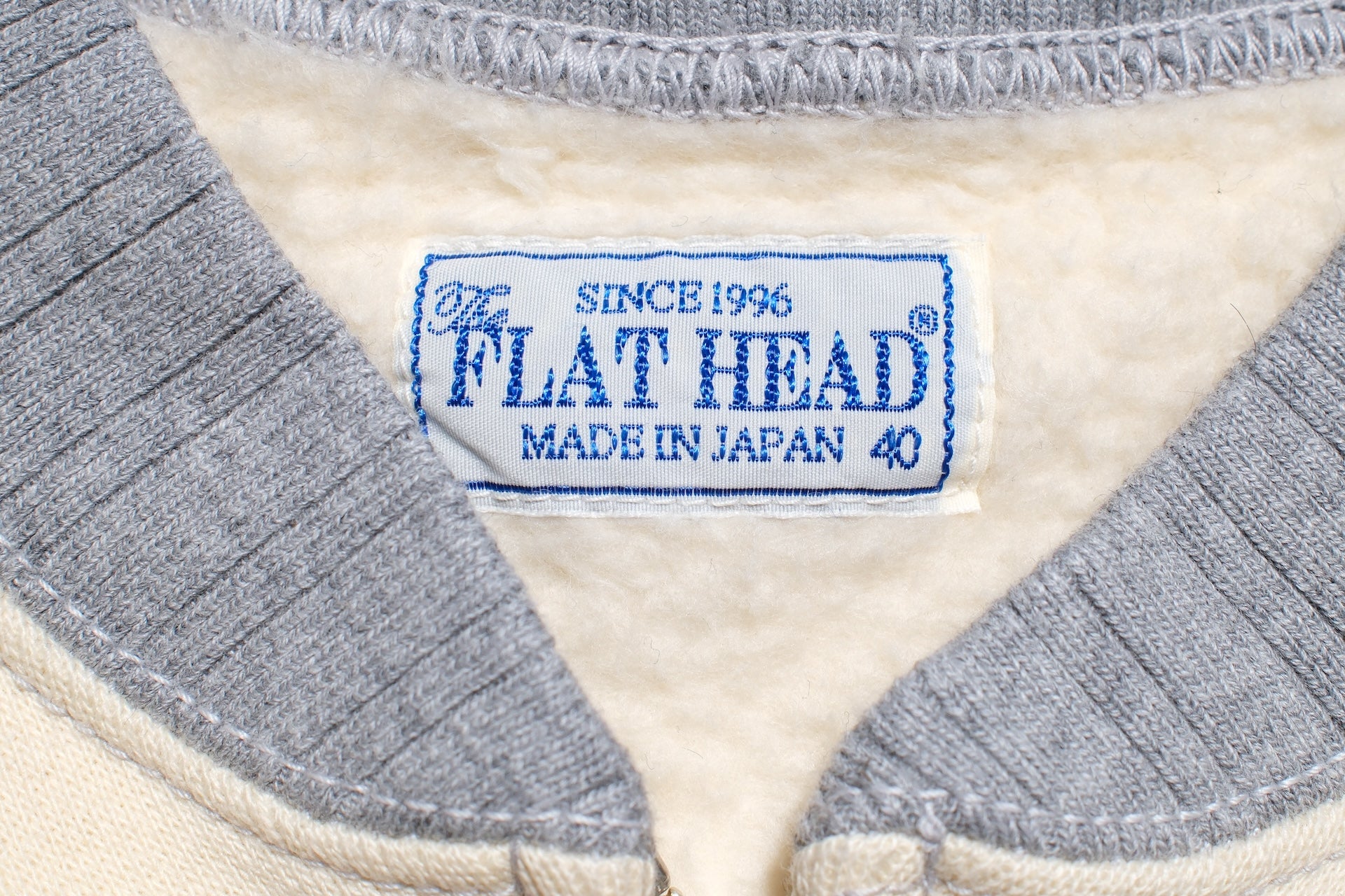 The Flat Head 11oz "Snowflake" Loopwheeled Zip-Up Sweatshirt (Grey)