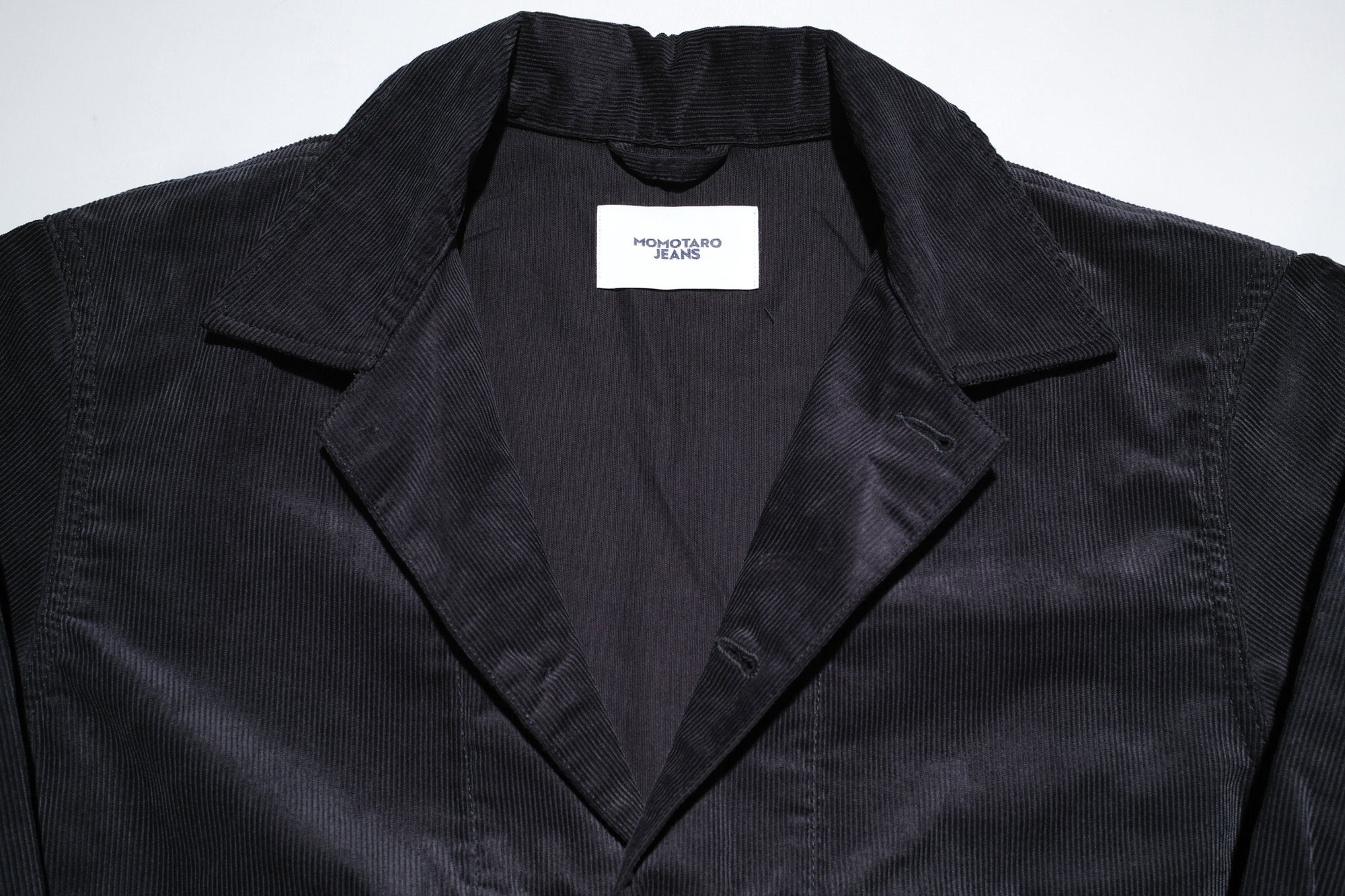 MOMOTARO JEANS 13-Wales Corduroy Work Jacket (Black)