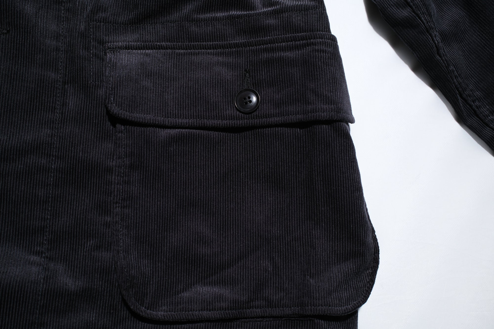MOMOTARO JEANS 13-Wales Corduroy Work Jacket (Black)