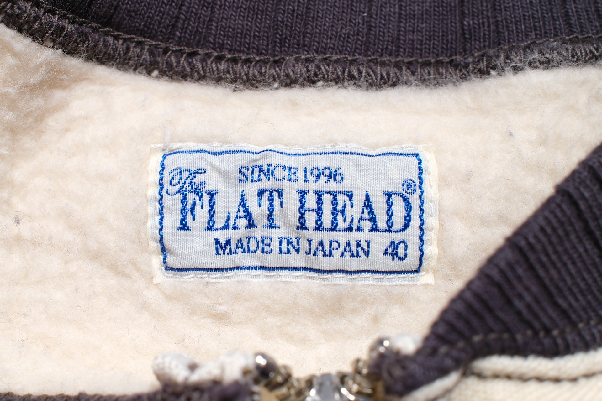 The Flat Head 11oz "Snowflake" Loopwheeled Zip-Up Sweatshirt (Black)