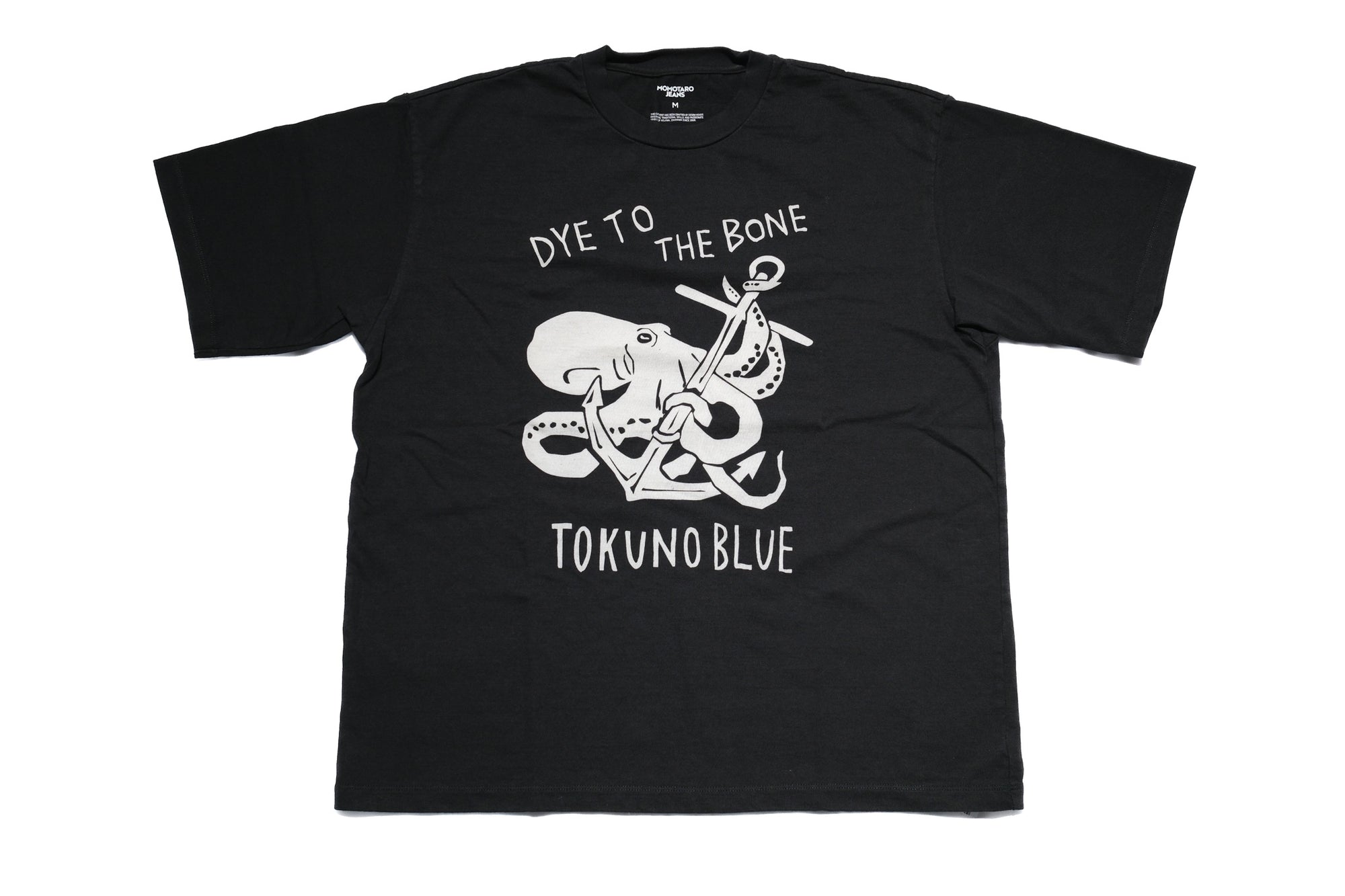 MOMOTARO JEANS 7oz "Octopus" S/S Tee (Black)