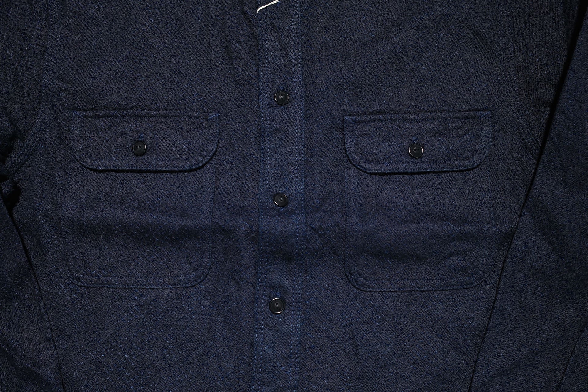 Samurai Indigo Dyed "Year of the Snake" Jacquard Workshirt (Oversea Edition)