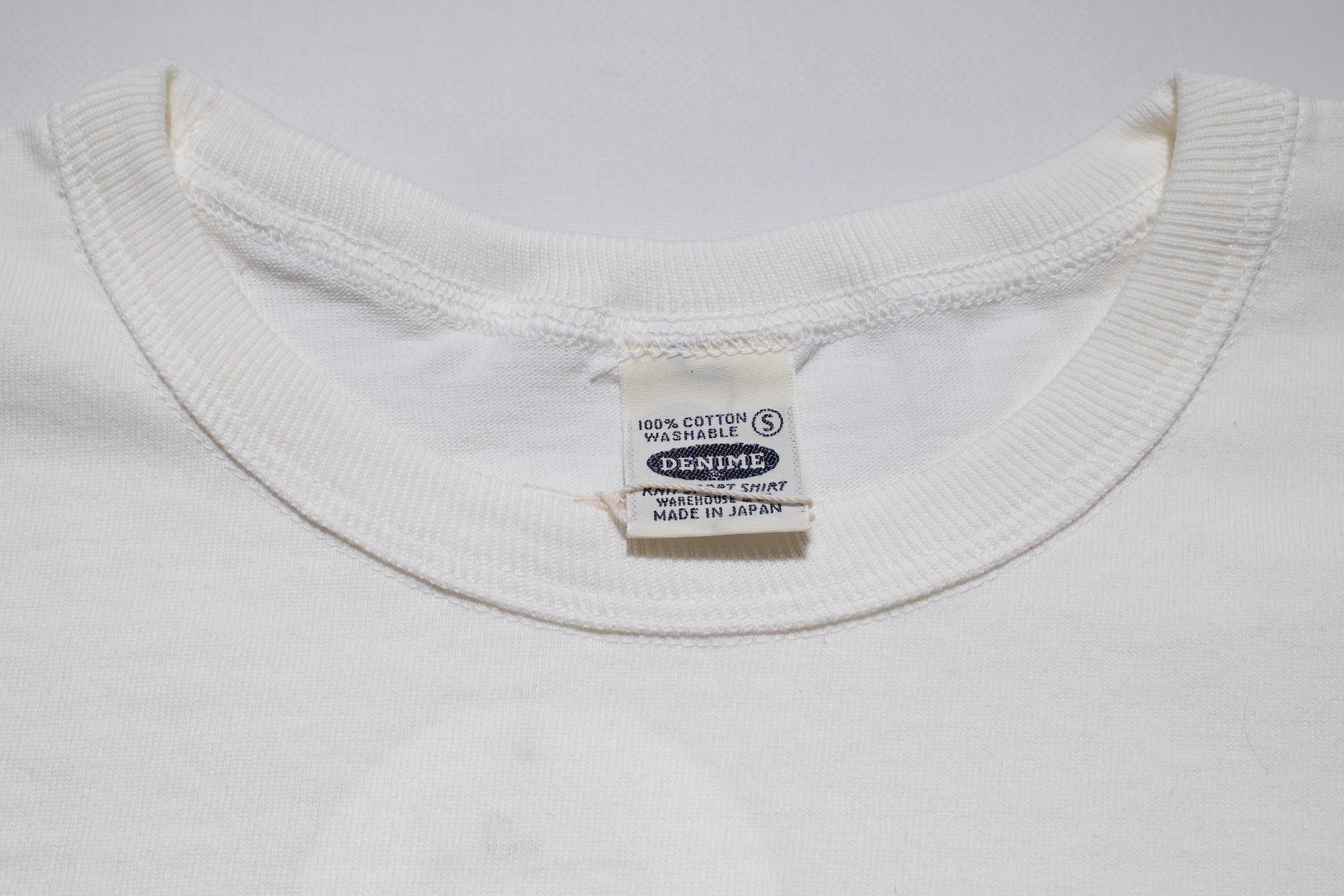 Denime X Warehouse Co. 7oz Loopwheeled Plain Tee (Off White)