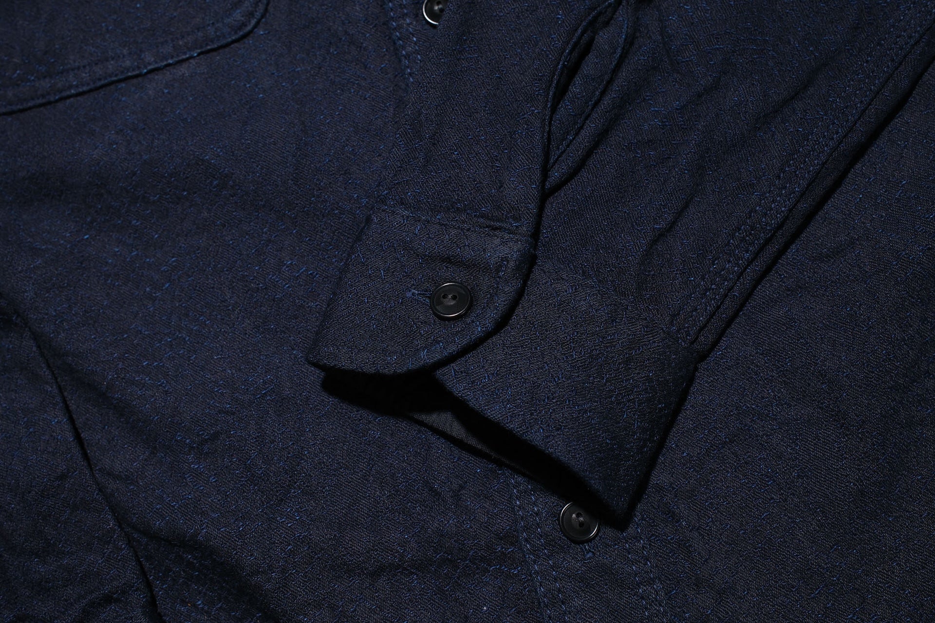 Samurai Indigo Dyed "Year of the Snake" Jacquard Workshirt (Oversea Edition)