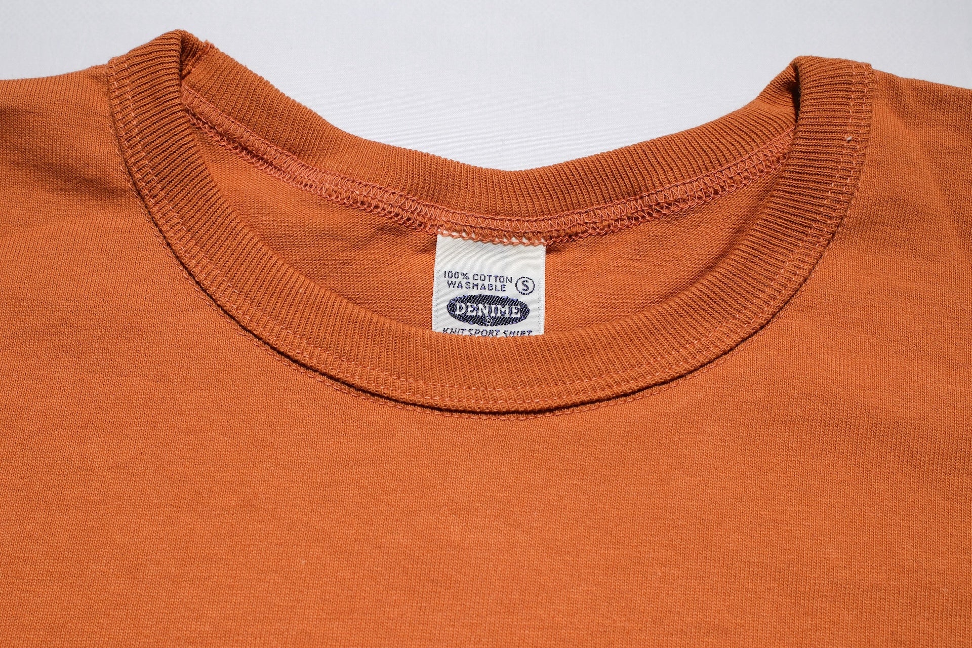 Denime X Warehouse Co. 7oz Loopwheeled Plain Tee (Brick)