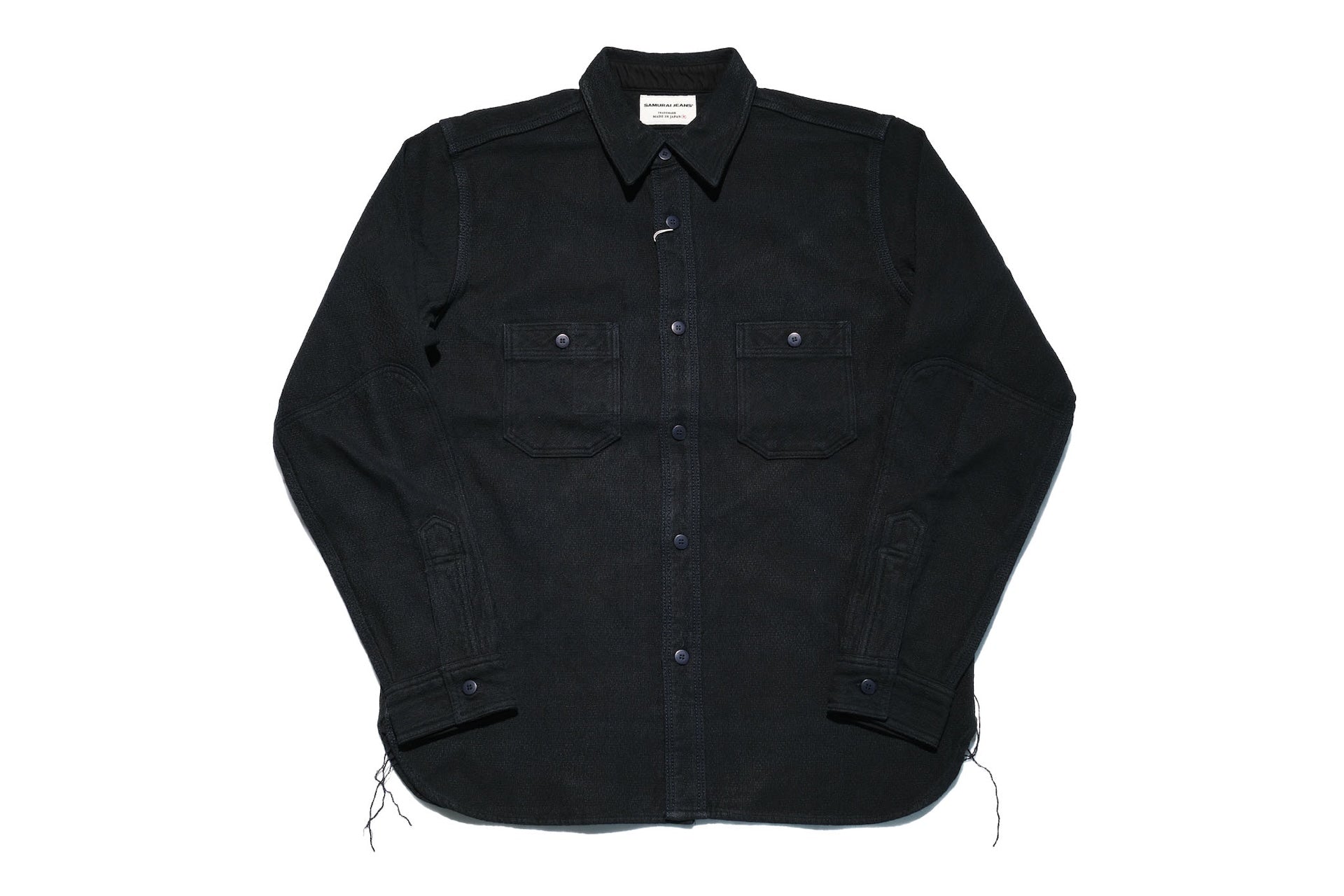 Samurai “Ultimate Black” Sashiko Flannel Workshirt (Oversea Edition)