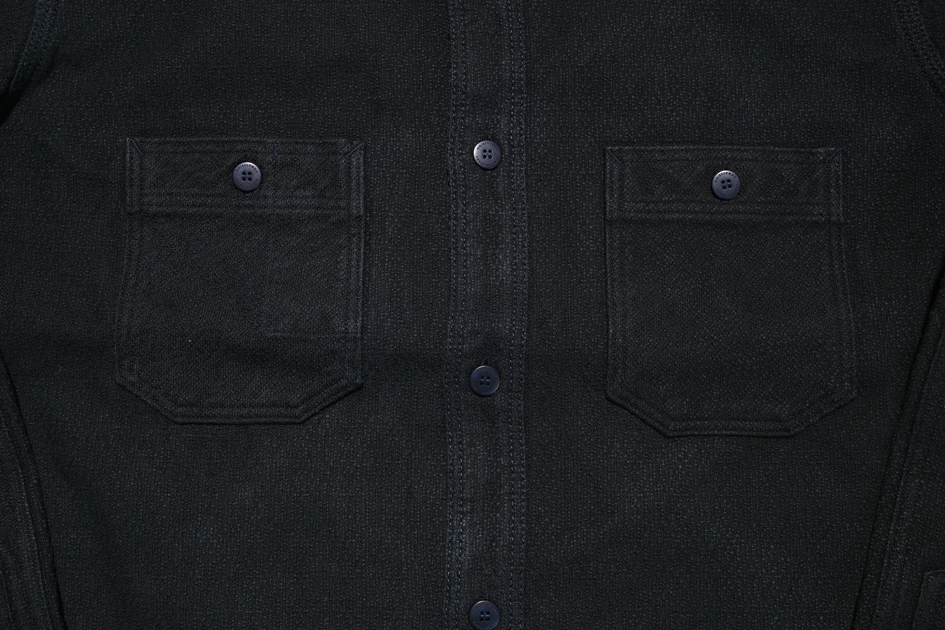 Samurai “Ultimate Black” Sashiko Flannel Workshirt (Oversea Edition)
